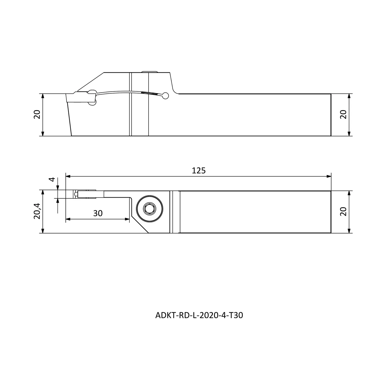 ADKT-RD-L-2020-4-T30 &mdash; dimensioned drawing