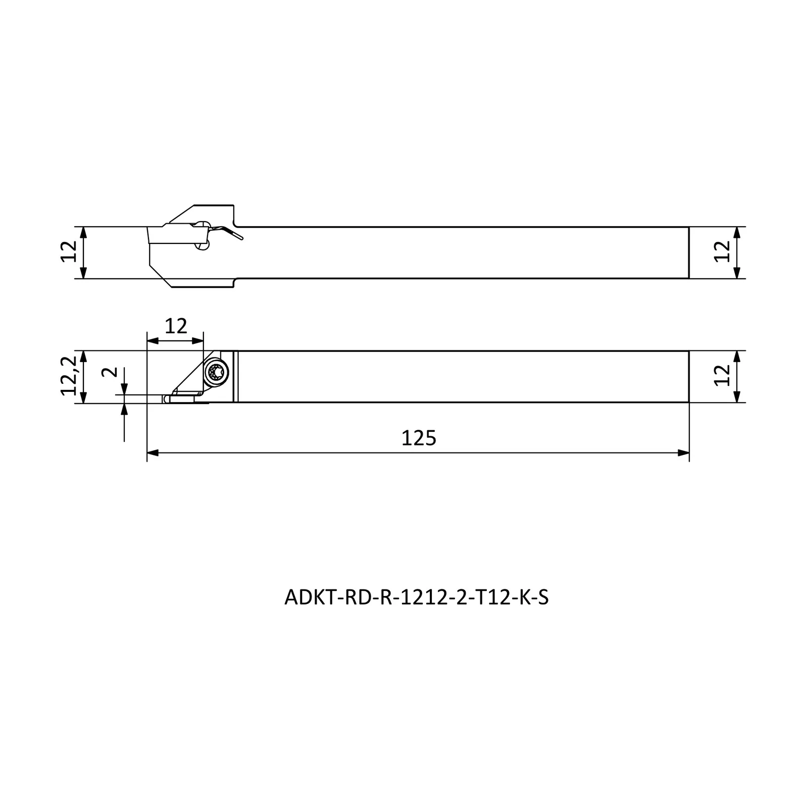 ADKT-RD-R-1212-2-T12-K-S &mdash; dimensioned drawing