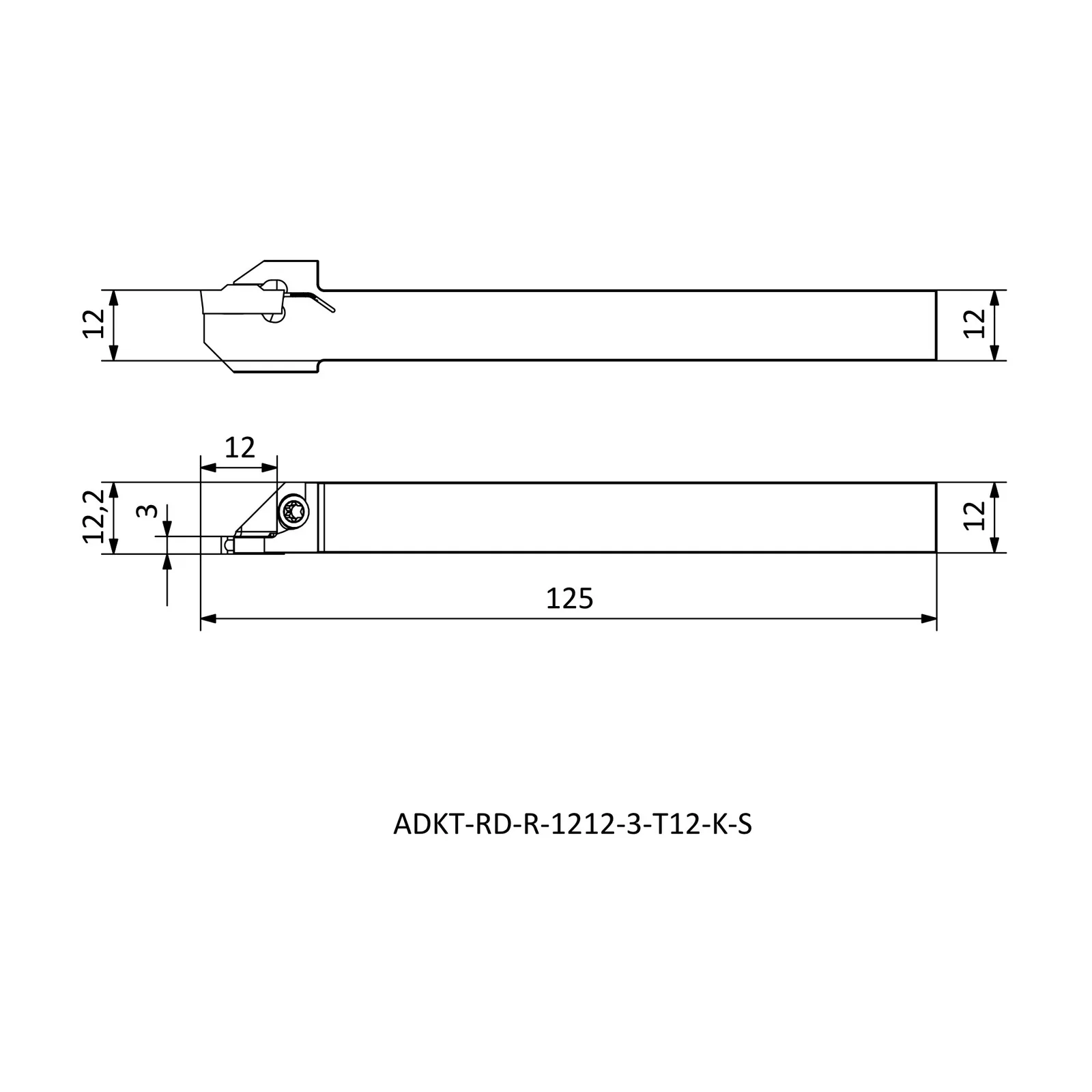ADKT-RD-R-1212-3-T12-K-S &mdash; dimensioned drawing