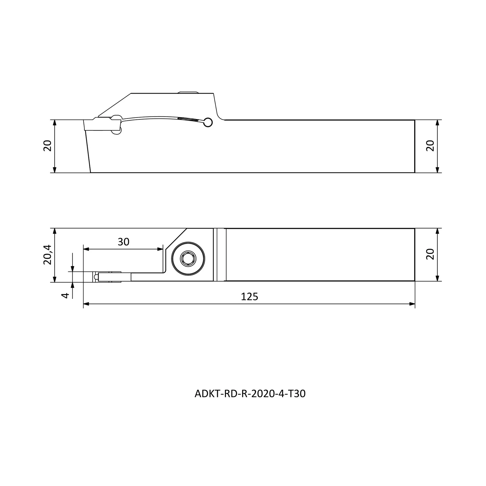 ADKT-RD-R-2020-4-T30 &mdash; dimensioned drawing