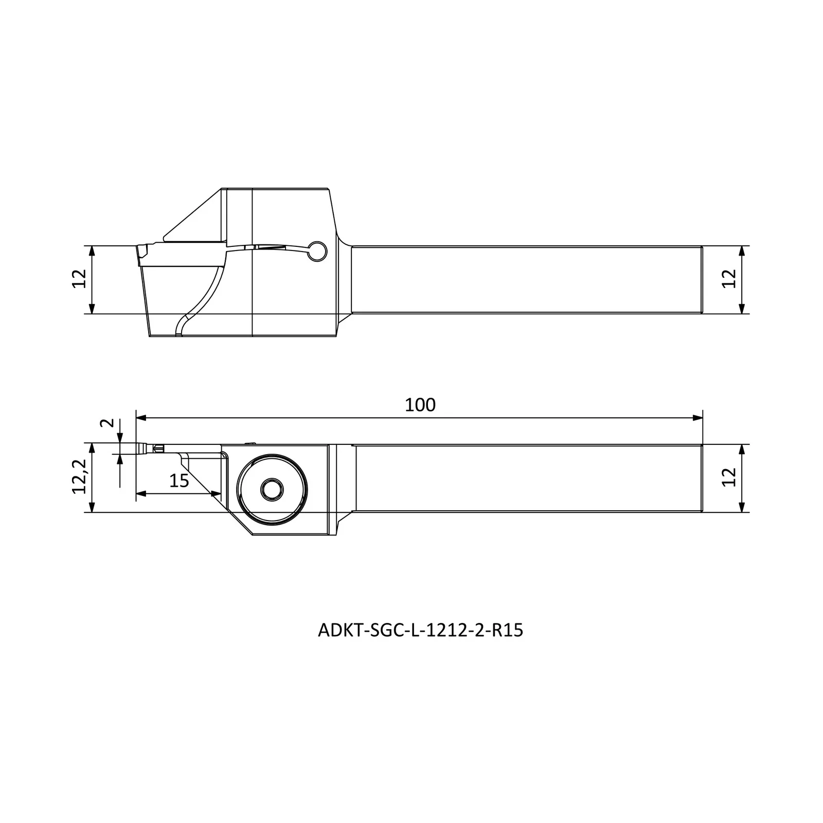 ADKT-SGC-L-1212-2-R15 &mdash; dimensioned drawing