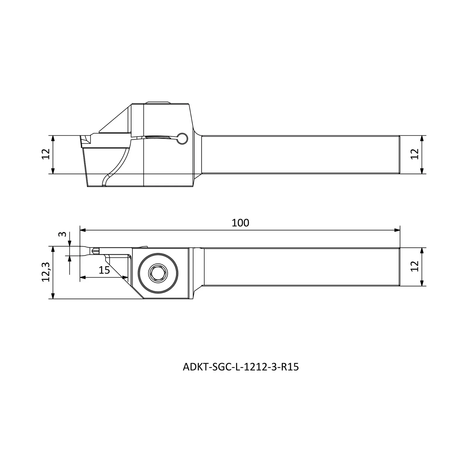 ADKT-SGC-L-1212-3-R15 &mdash; dimensioned drawing