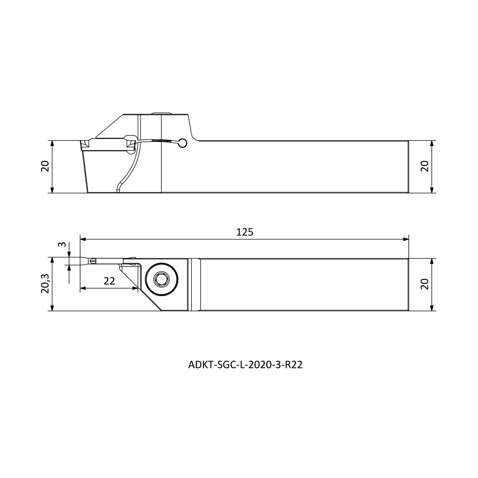 ADKT-SGC-L-2020-3-R22 &mdash; dimensioned drawing