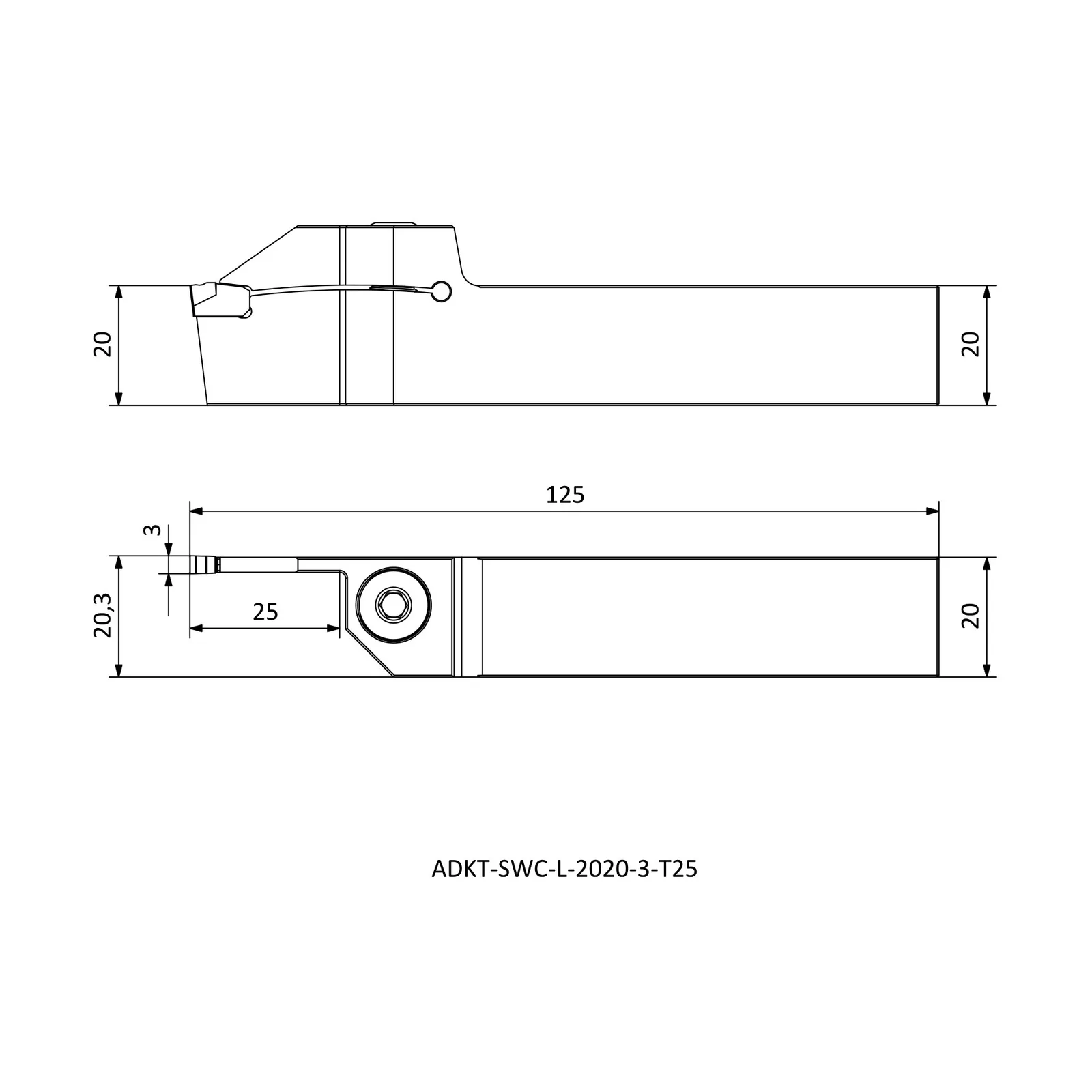 ADKT-SWC-L-2020-3-T25 &mdash; dimensioned drawing