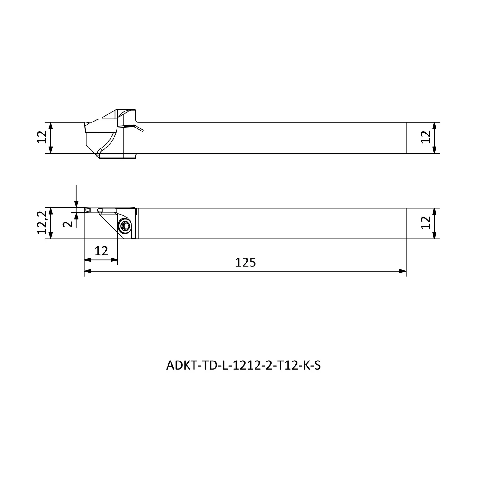 ADKT-TD-L-1212-2-T12-K-S &mdash; dimensioned drawing