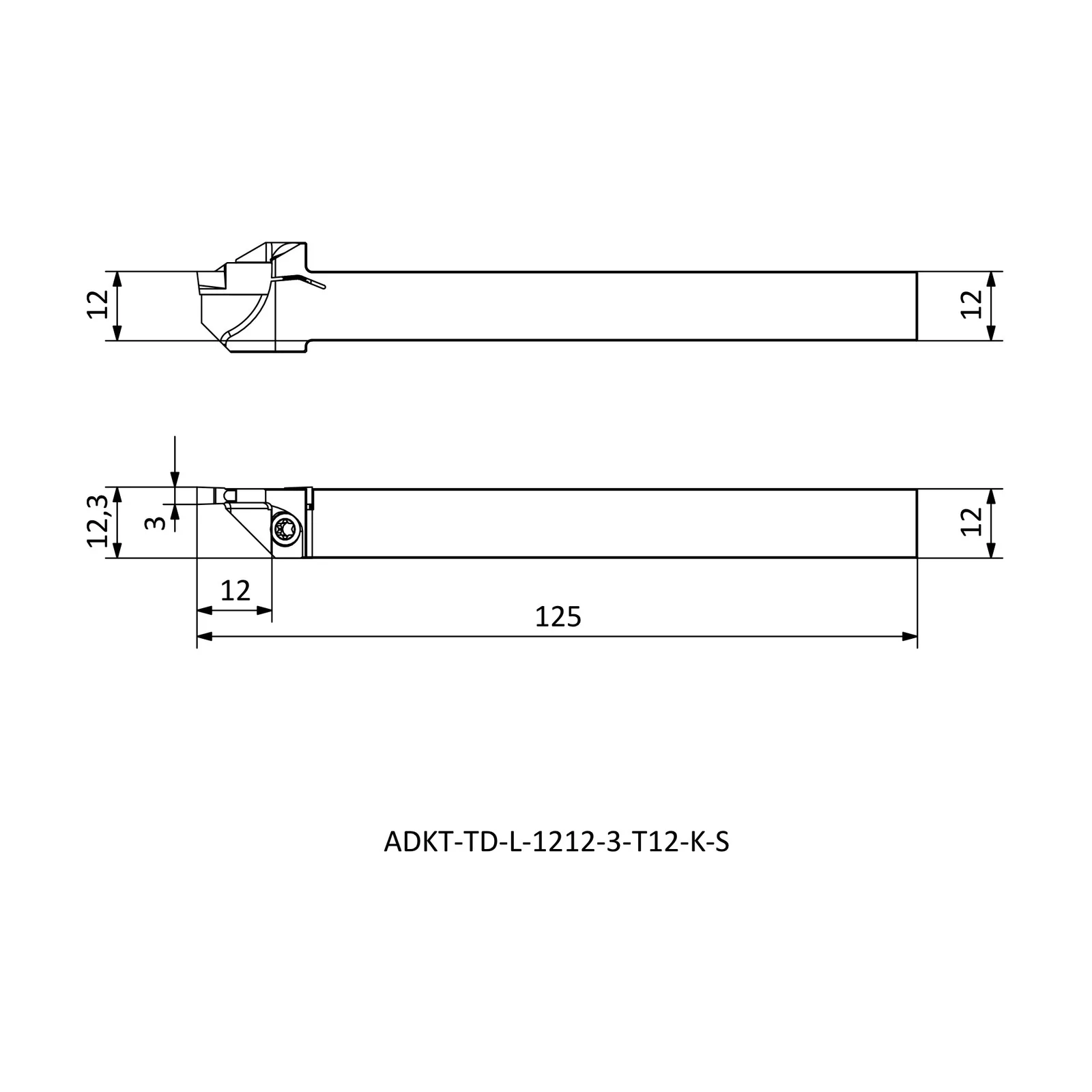 ADKT-TD-L-1212-3-T12-K-S &mdash; dimensioned drawing