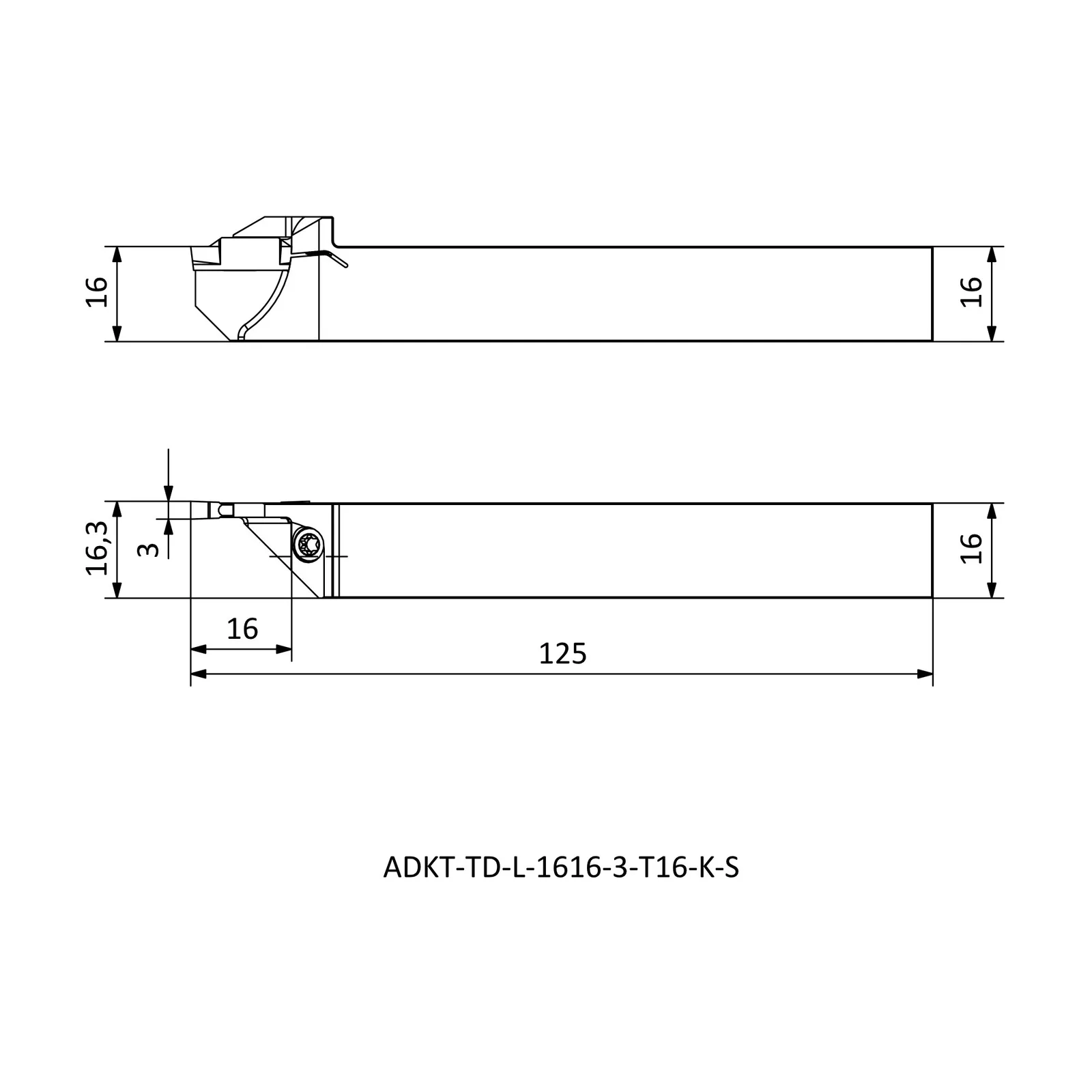 ADKT-TD-L-1616-3-T16-K-S &mdash; dimensioned drawing