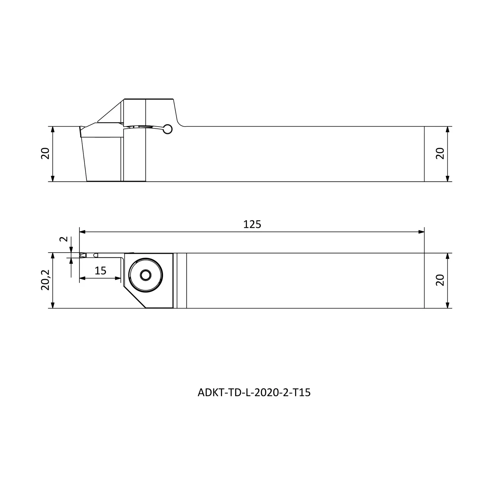 ADKT-TD-L-2020-2-T15 &mdash; dimensioned drawing