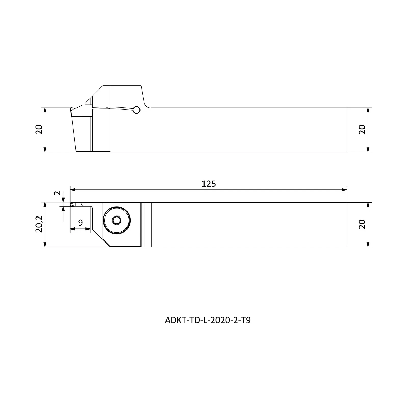 ADKT-TD-L-2020-2-T9 &mdash; dimensioned drawing