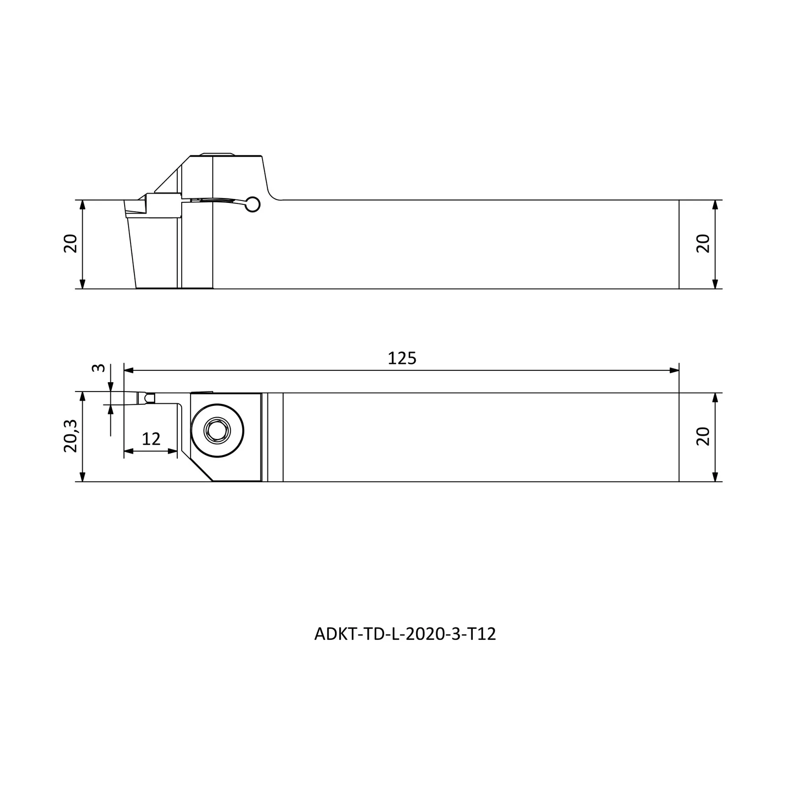ADKT-TD-L-2020-3-T12 &mdash; dimensioned drawing