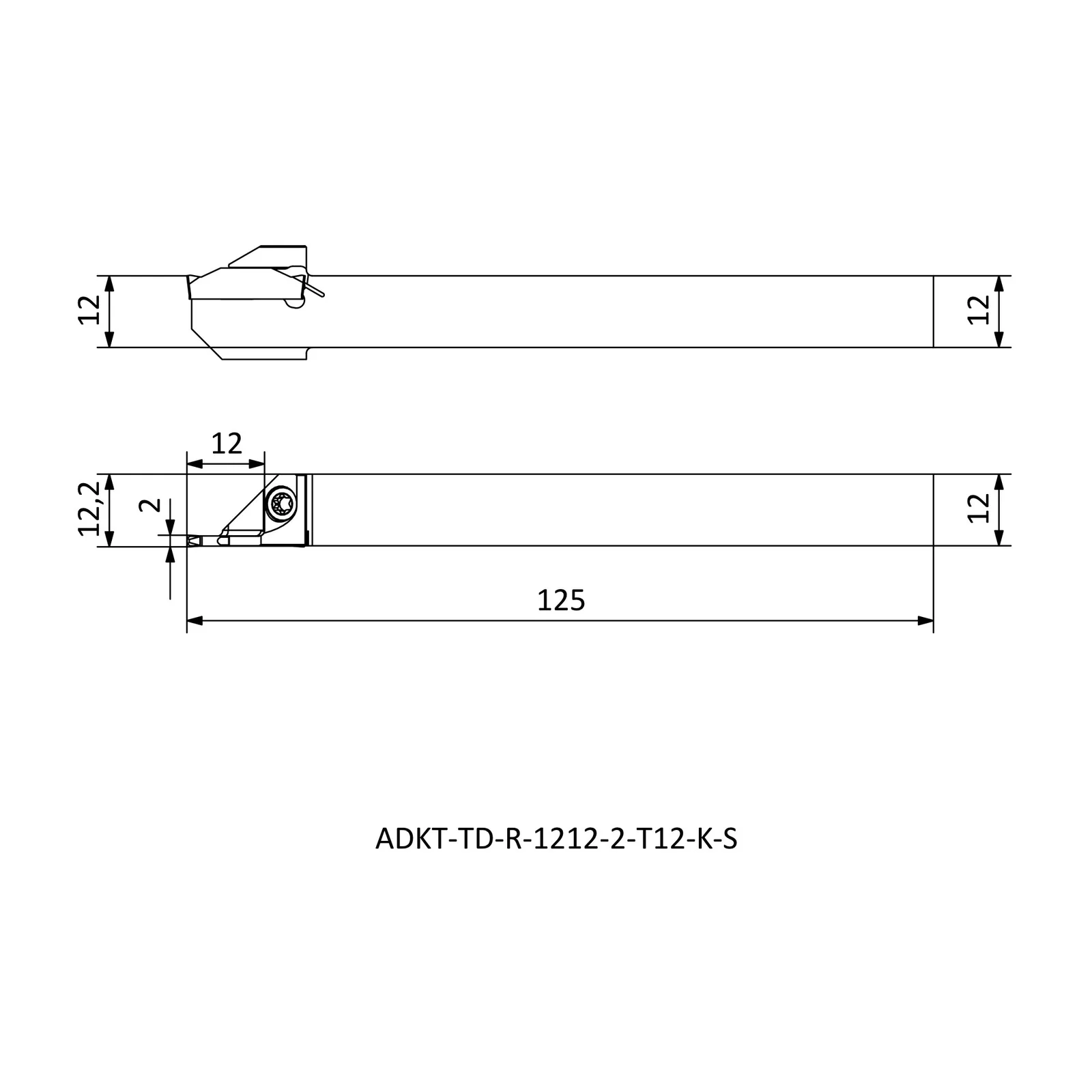 ADKT-TD-R-1212-2-T12-K-S &mdash; dimensioned drawing