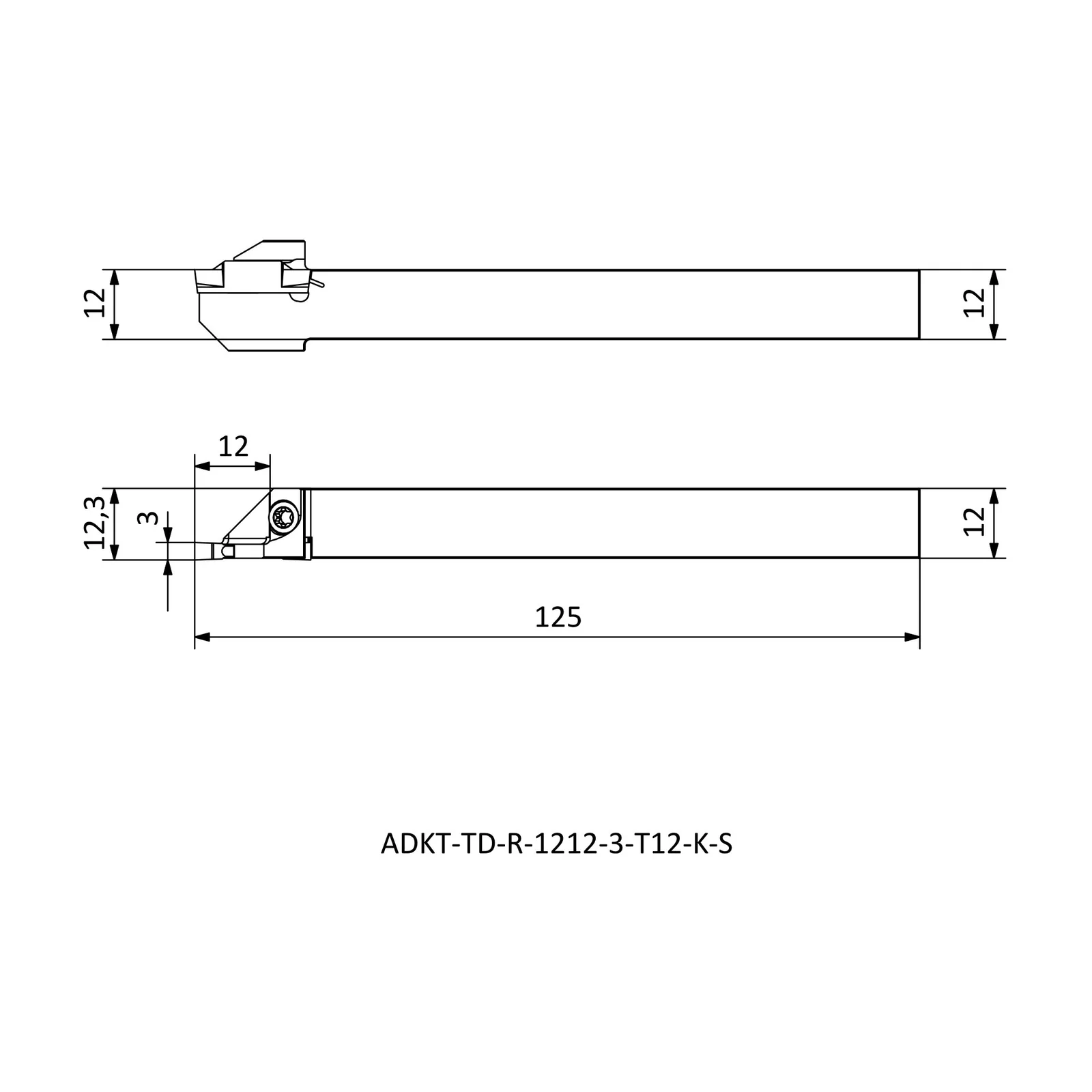 ADKT-TD-R-1212-3-T12-K-S &mdash; dimensioned drawing