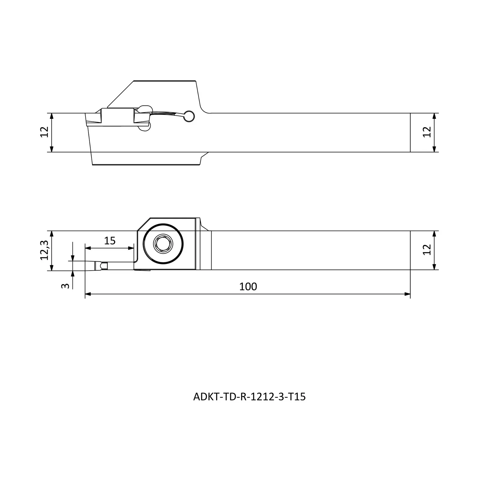 ADKT-TD-R-1212-3-T15 &mdash; dimensioned drawing