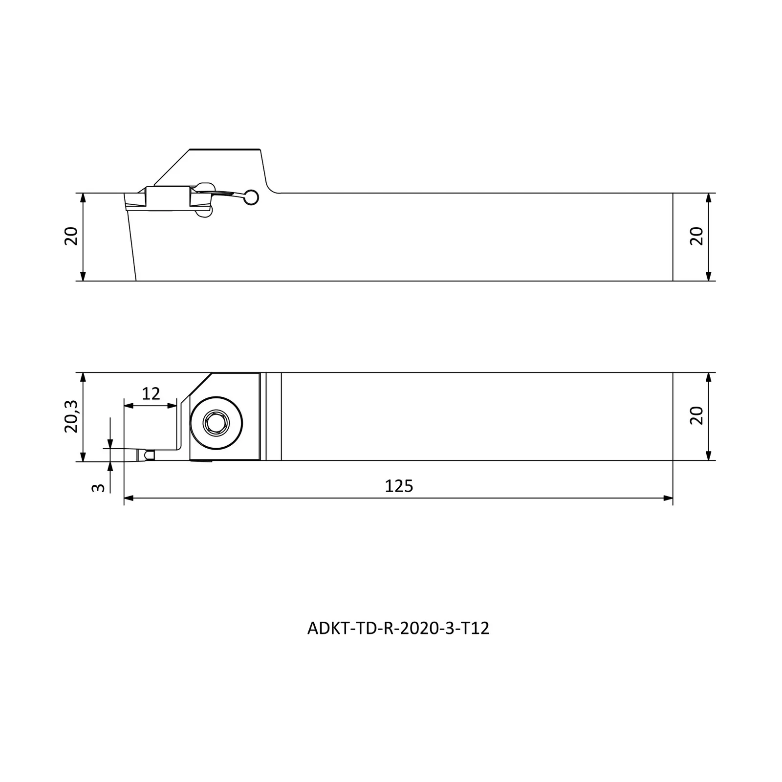 ADKT-TD-R-2020-3-T12 &mdash; dimensioned drawing