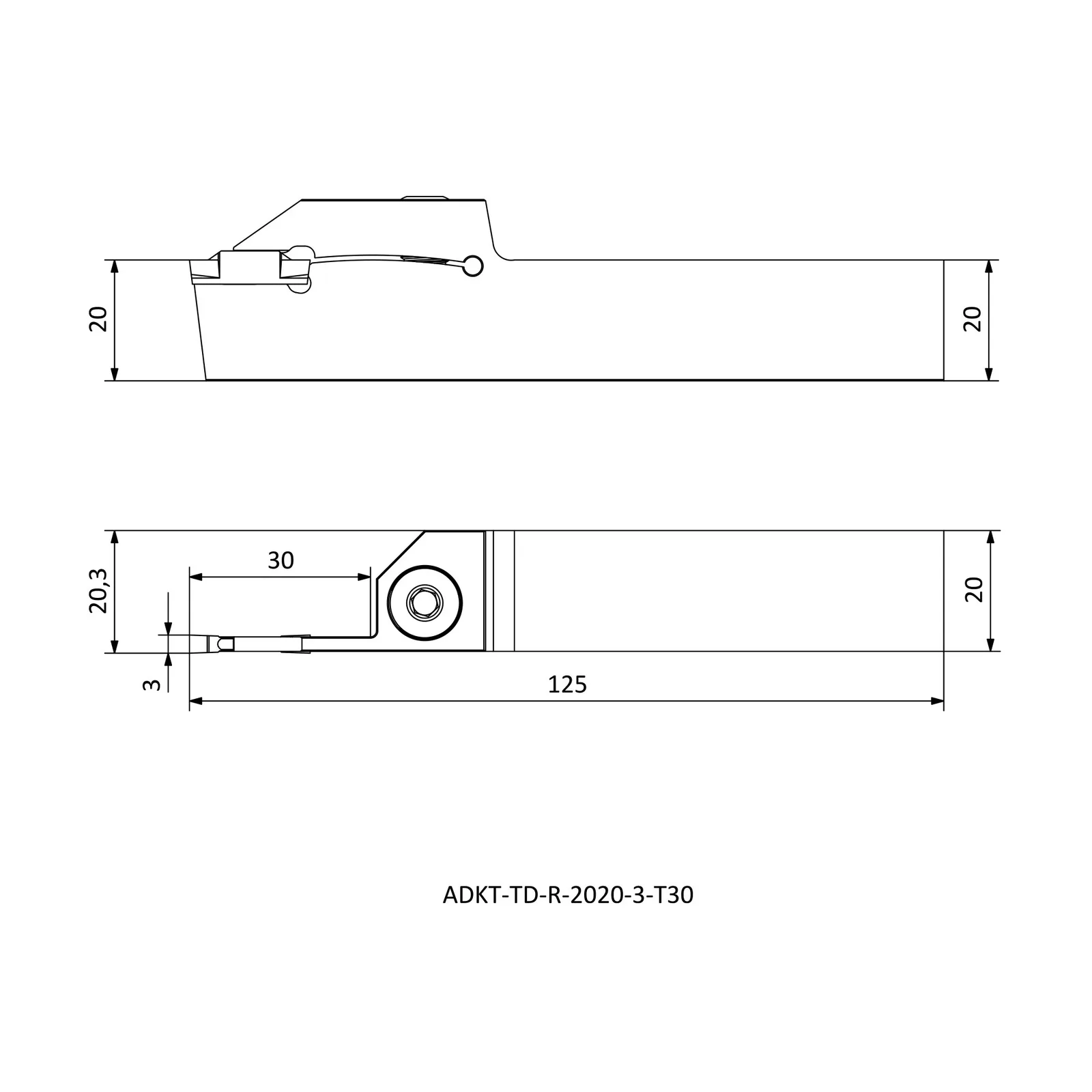 ADKT-TD-R-2020-3-T30 &mdash; dimensioned drawing