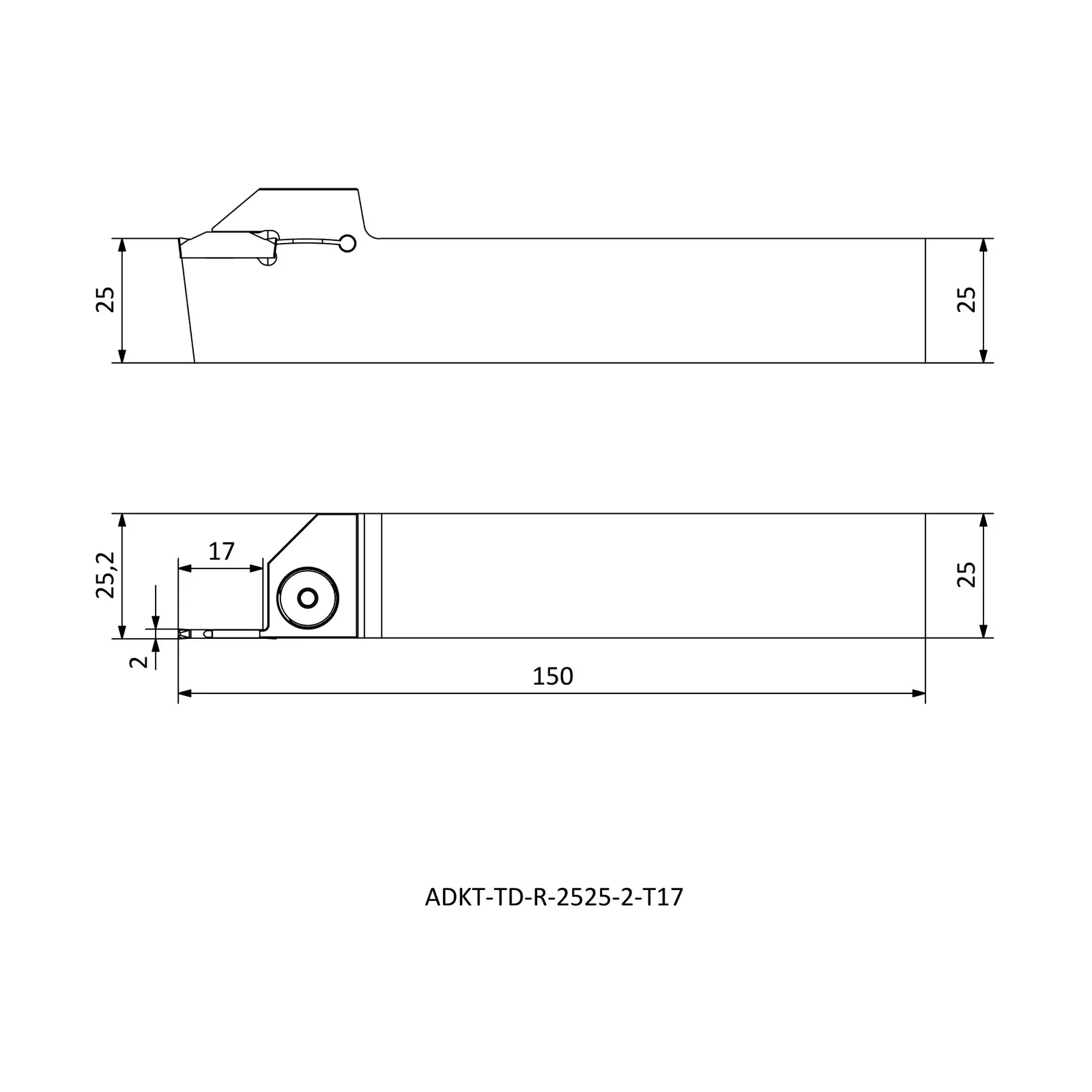 ADKT-TD-R-2525-2-T17 &mdash; dimensioned drawing