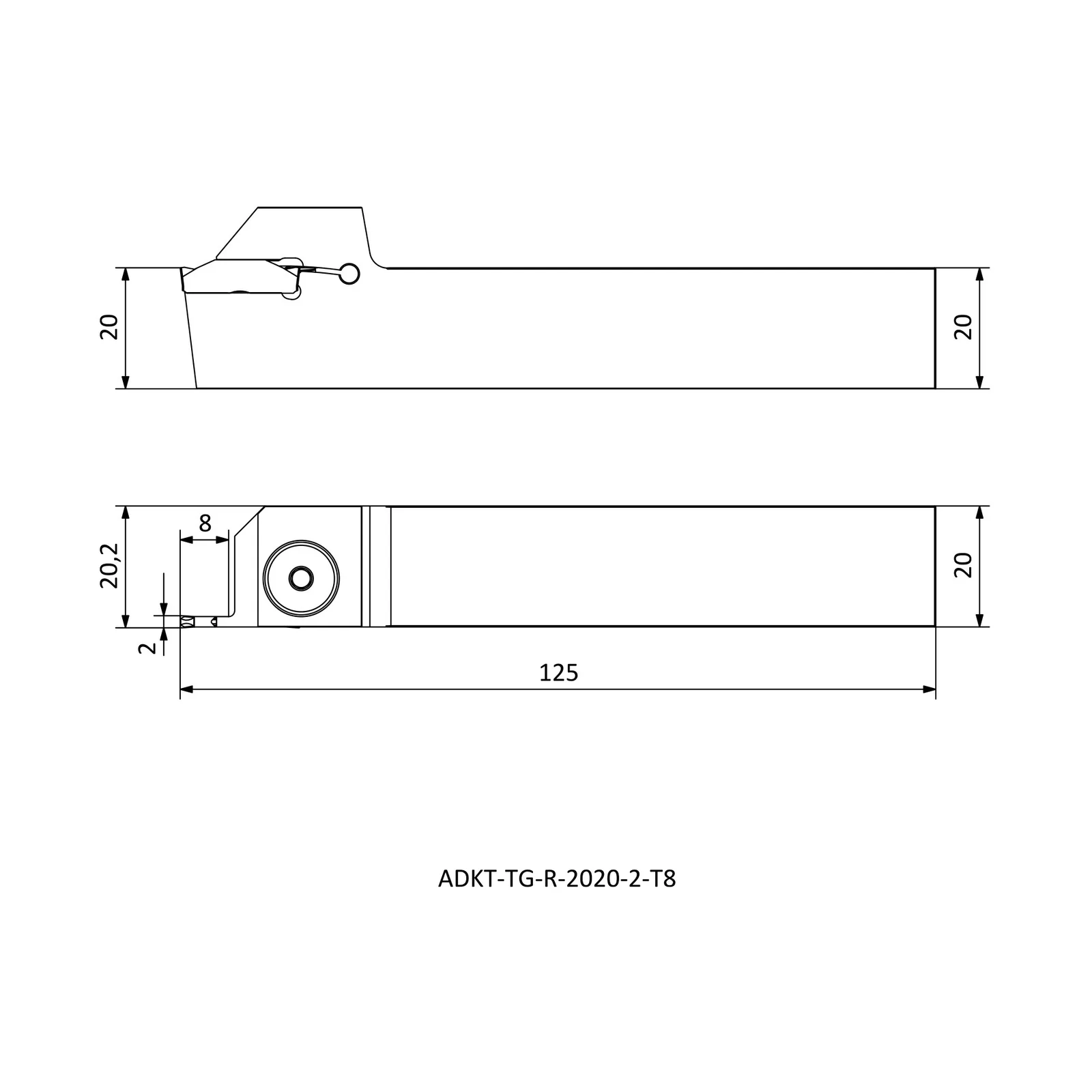 ADKT-TG-R-2020-2-T8 &mdash; dimensioned drawing
