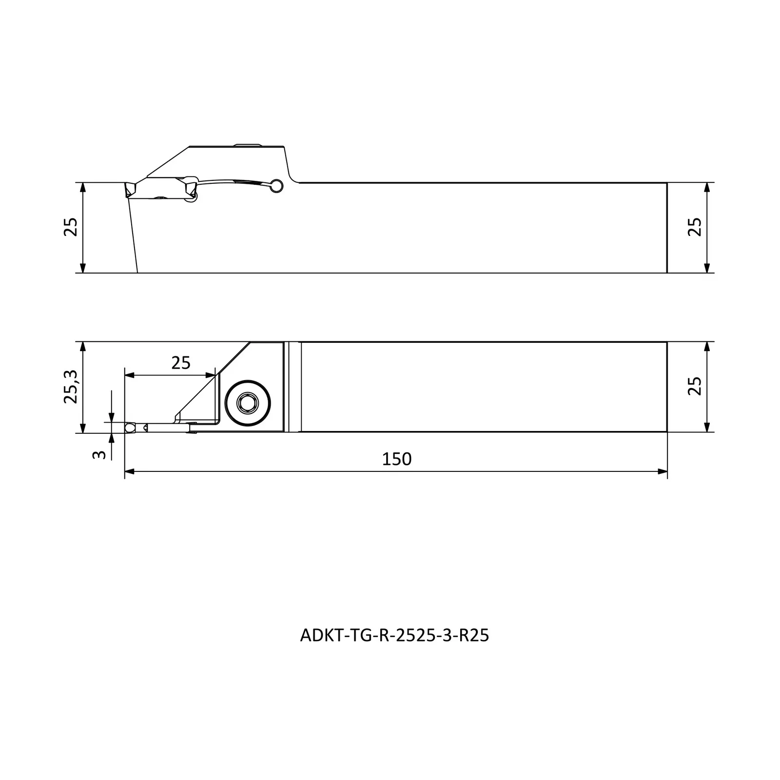 ADKT-TG-R-2525-3-R25 &mdash; dimensioned drawing