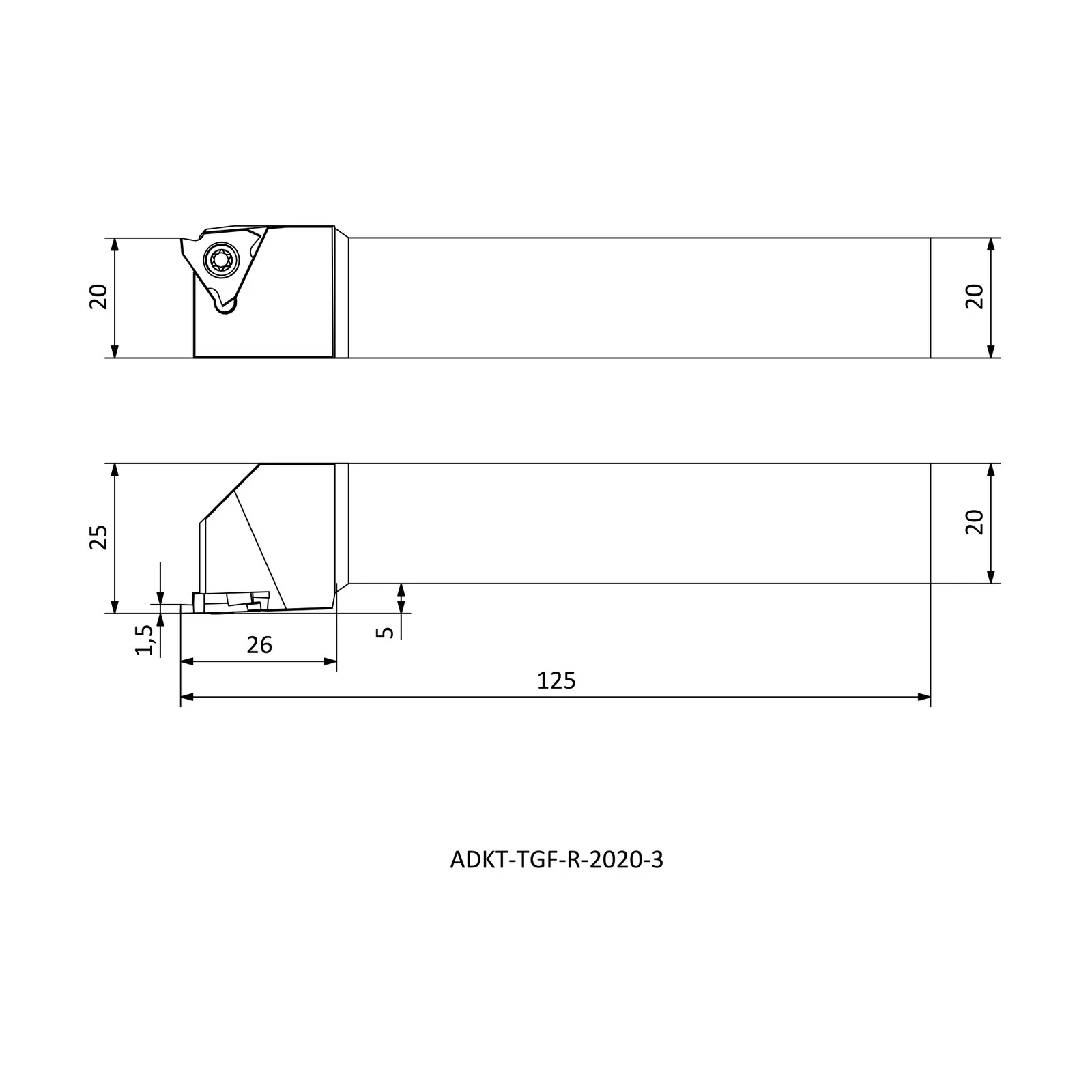ADKT-TGF-R-2020-3 &mdash; dimensioned drawing
