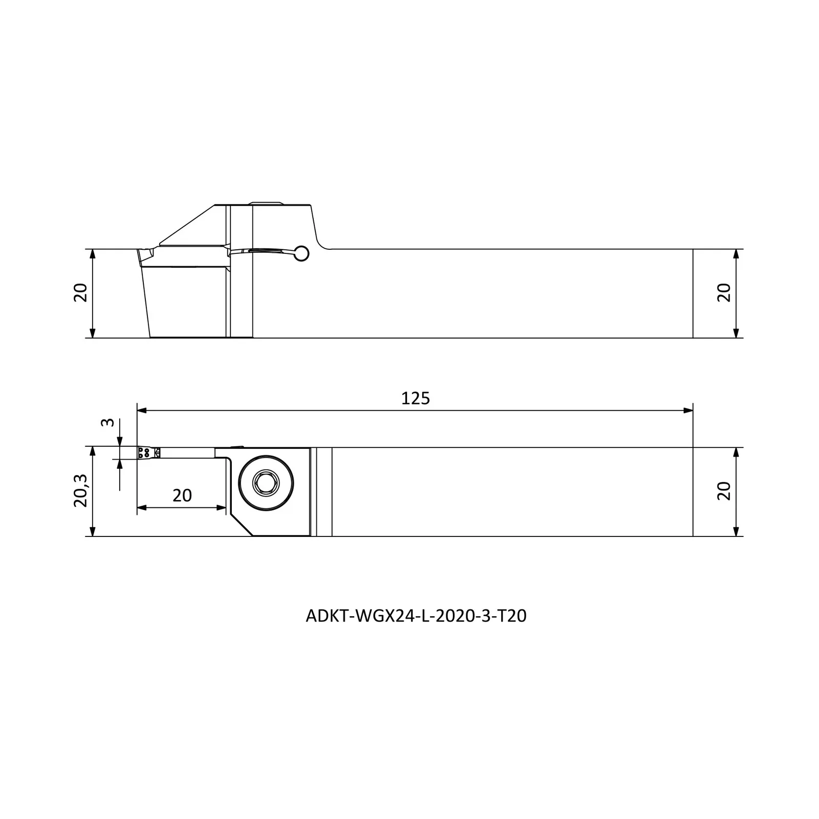ADKT-WGX24-L-2020-3-T20 &mdash; dimensioned drawing