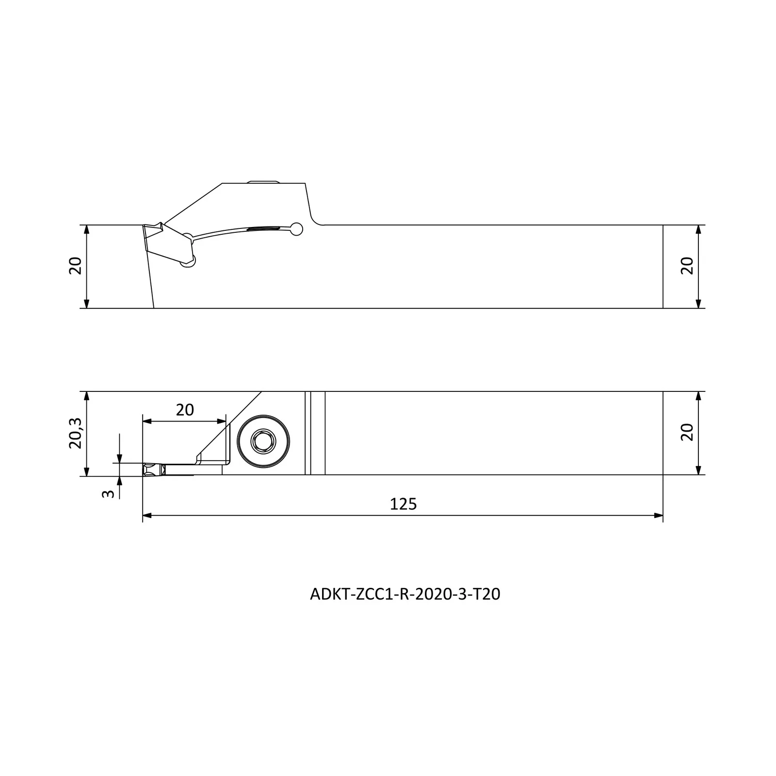 ADKT-ZCC1-R-2020-3-T20 &mdash; dimensioned drawing