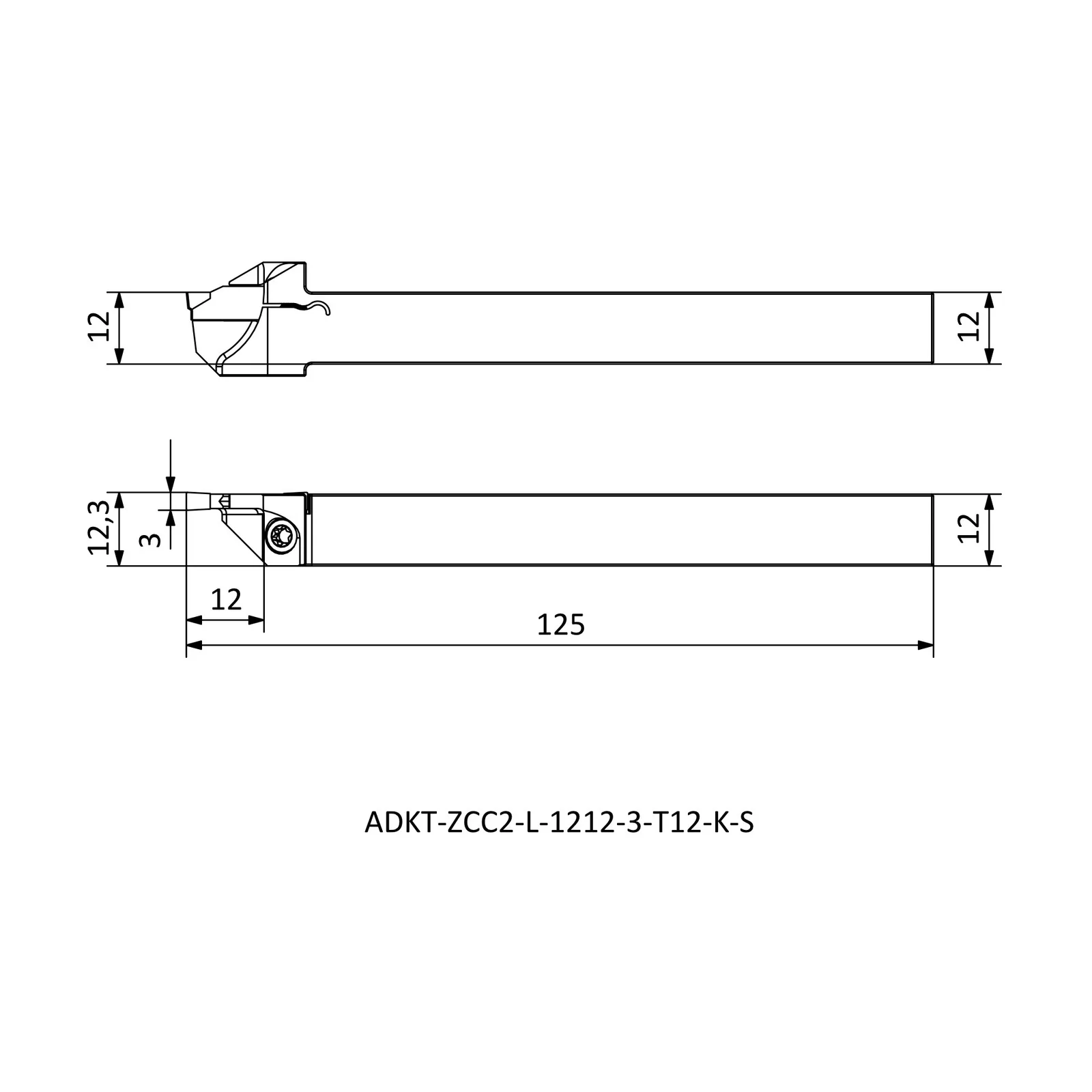 ADKT-ZCC2-L-1212-3-T12-K-S &mdash; dimensioned drawing