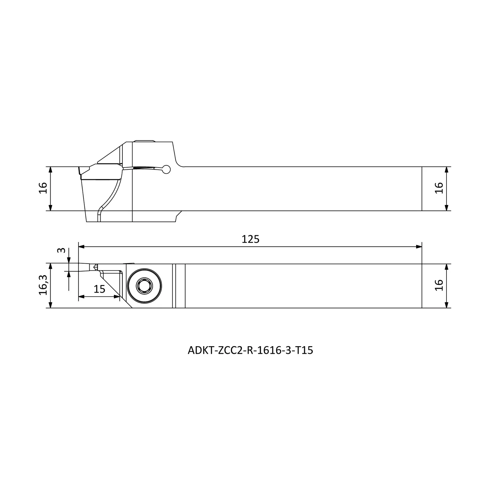 ADKT-ZCC2-L-1616-3-T15 &mdash; dimensioned drawing