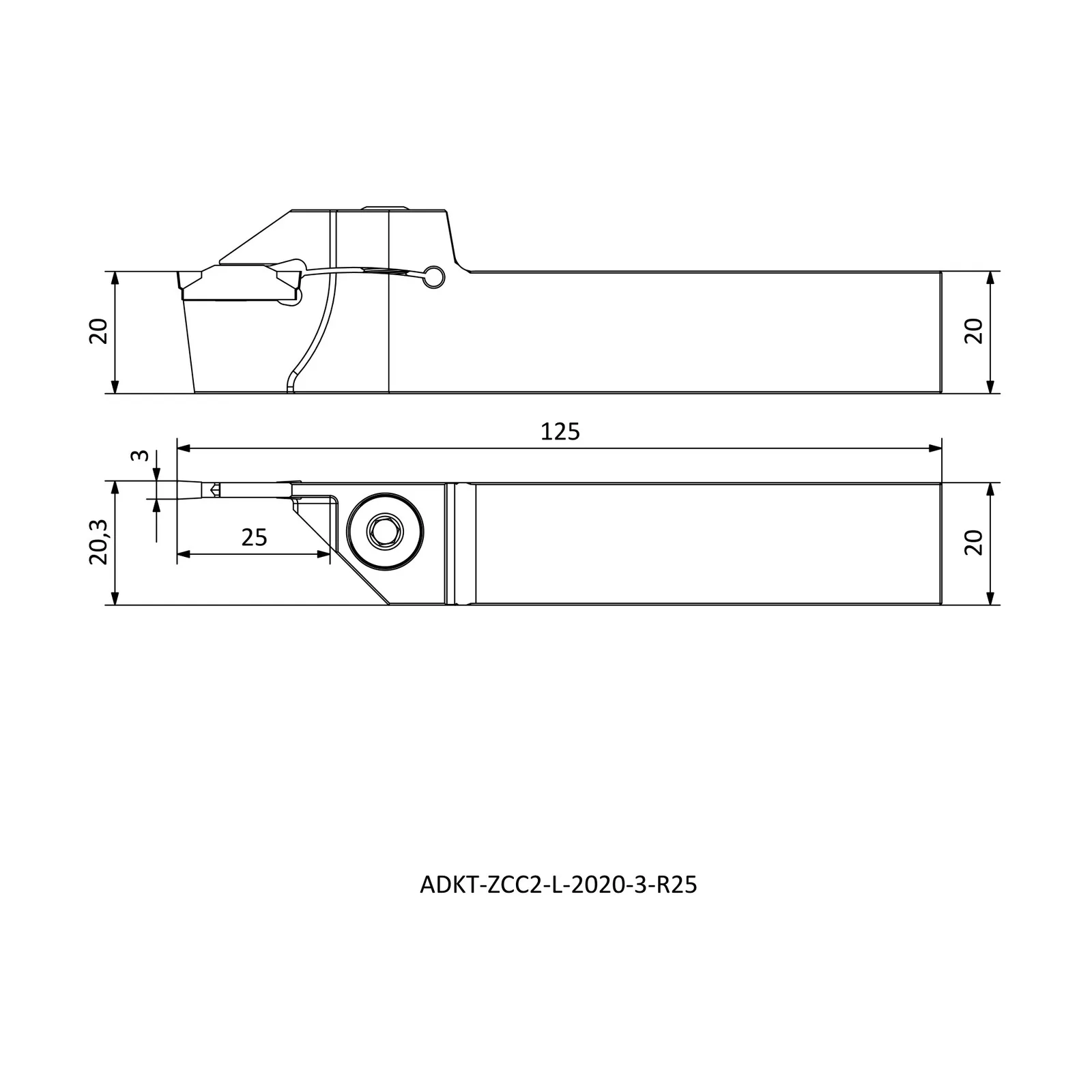 ADKT-ZCC2-L-2020-3-R25 &mdash; dimensioned drawing
