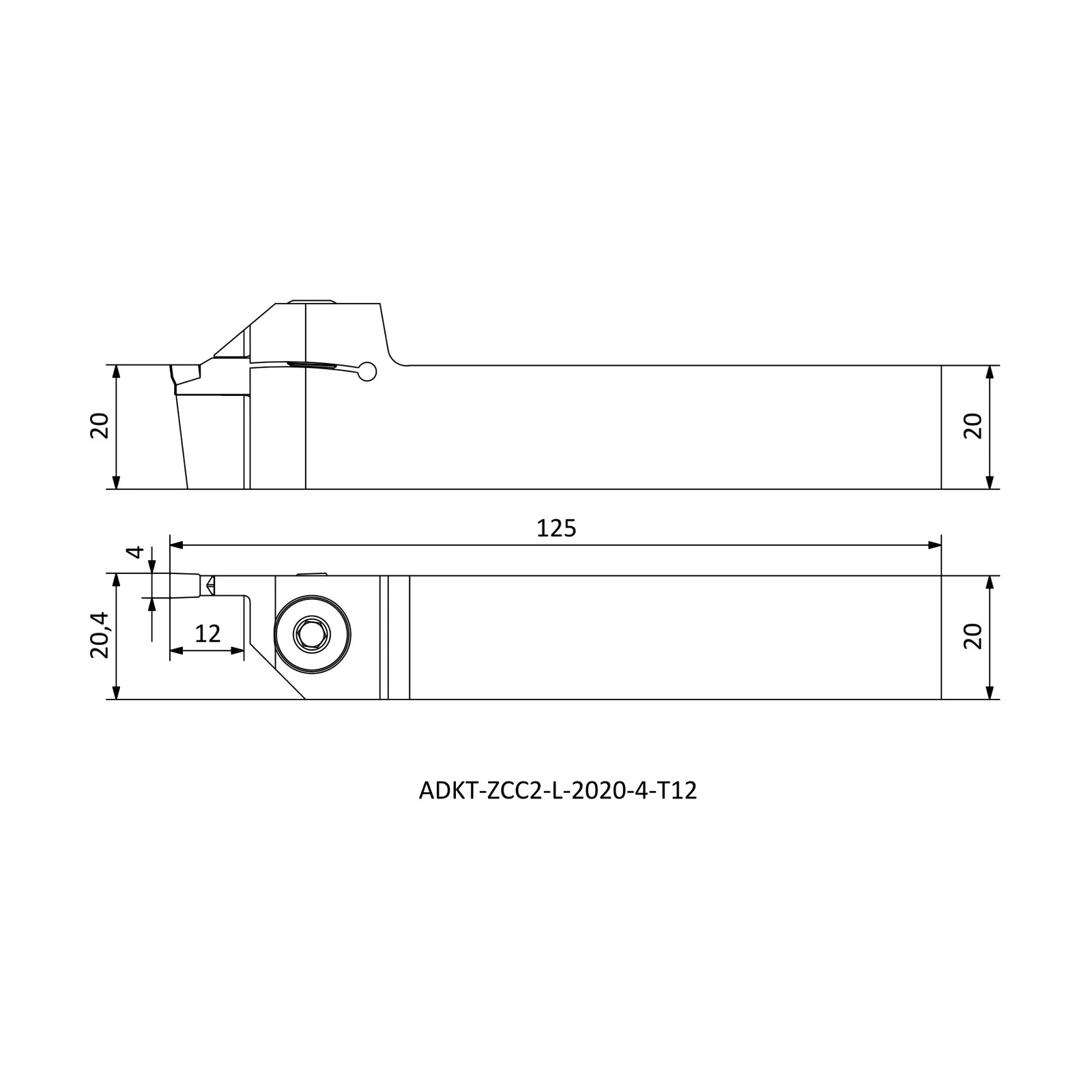 ADKT-ZCC2-L-2020-4-T12 &mdash; dimensioned drawing