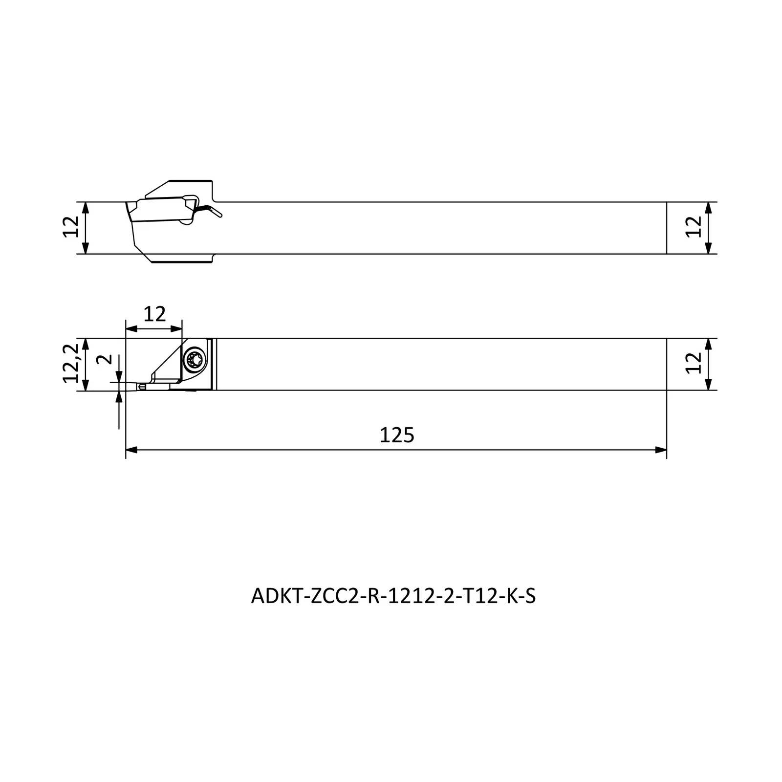 ADKT-ZCC2-R-1212-2-T12-K-S &mdash; dimensioned drawing
