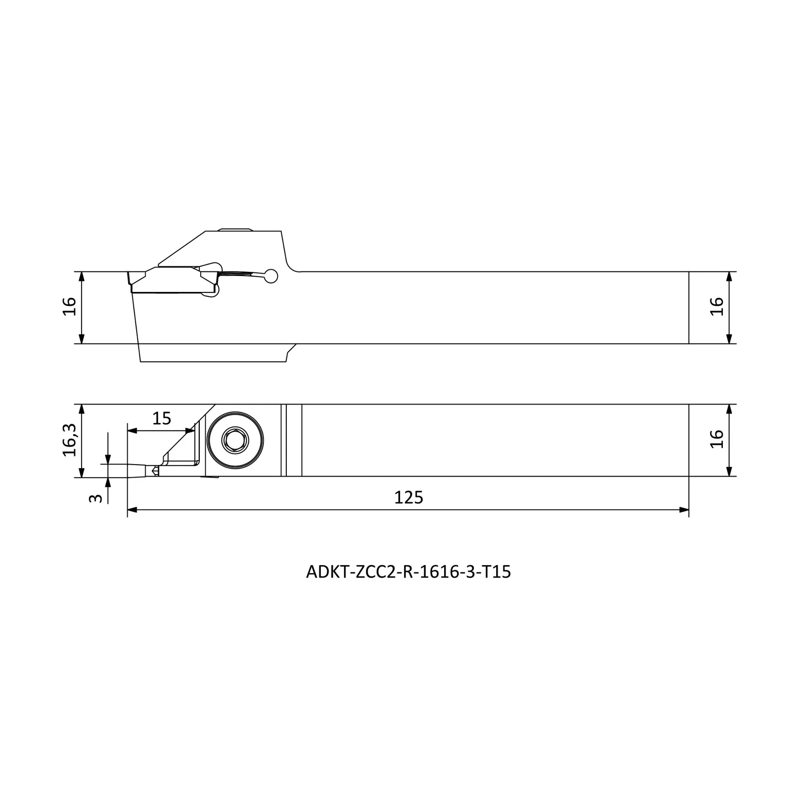 ADKT-ZCC2-R-1616-3-T15 &mdash; dimensioned drawing