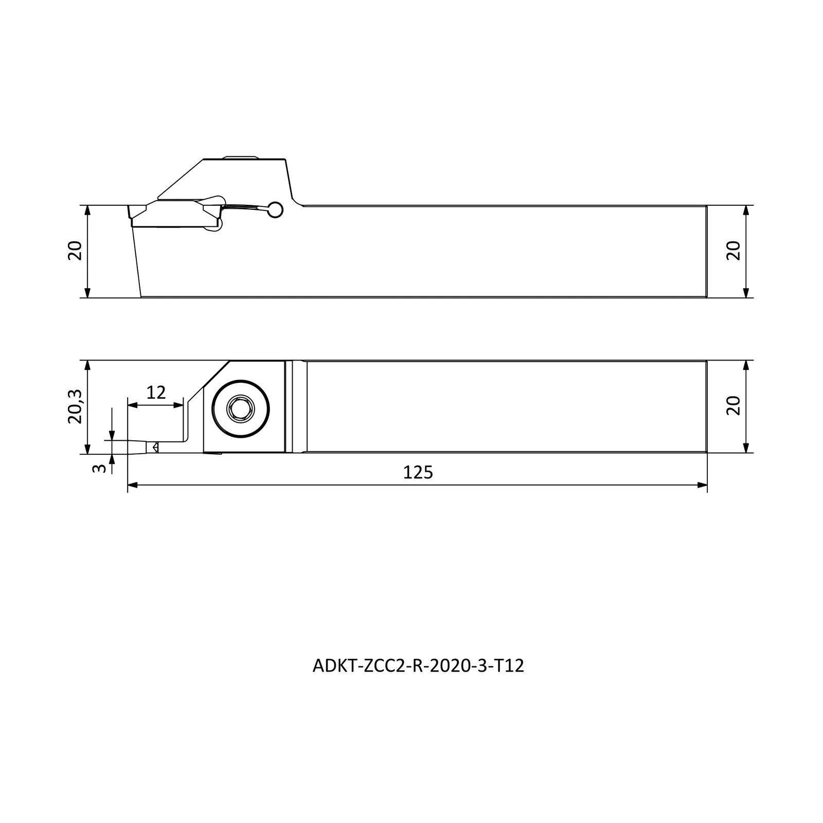 ADKT-ZCC2-R-2020-3-T12 &mdash; dimensioned drawing