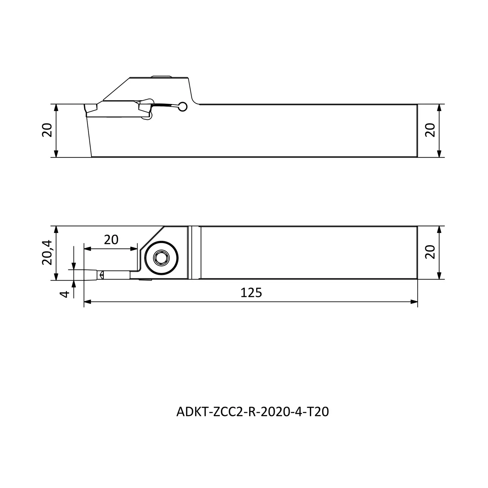 ADKT-ZCC2-R-2020-4-T20 &mdash; dimensioned drawing