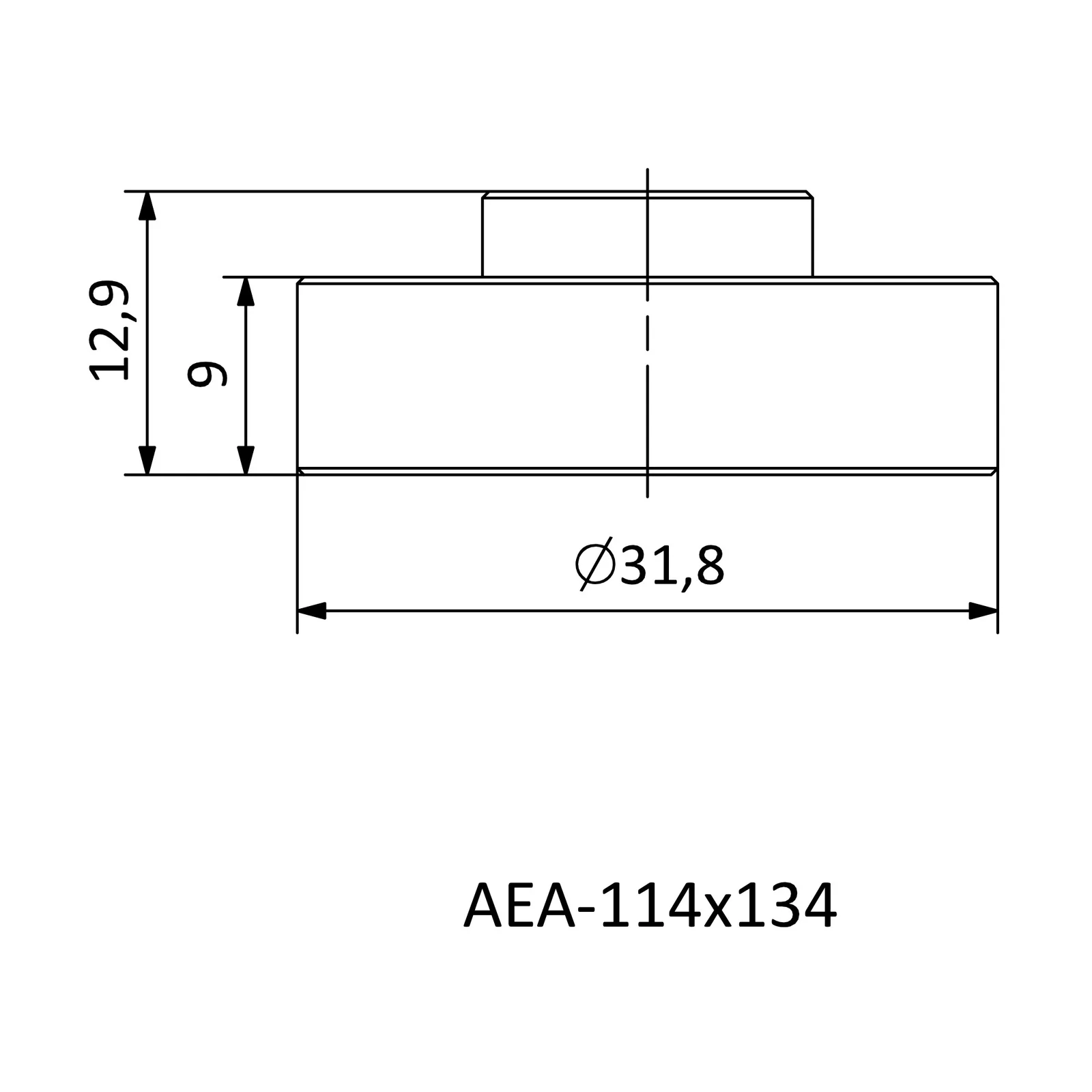 AEA-114x134 &mdash; dimensioned drawing