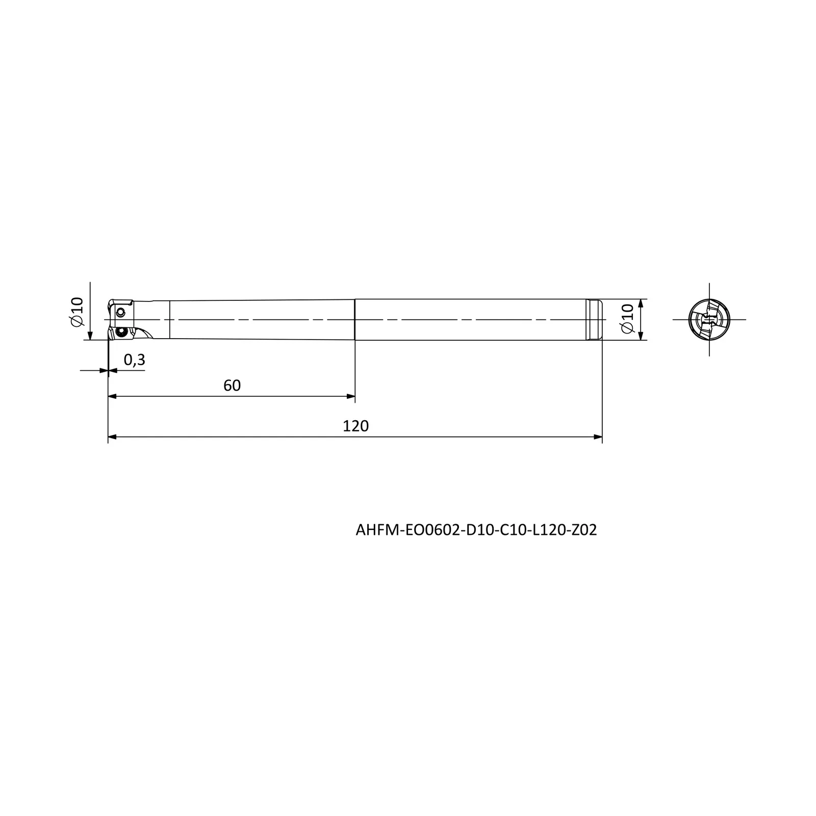 AHFM-EO0602-D10-C10-L120-Z02 &mdash; dimensioned drawing