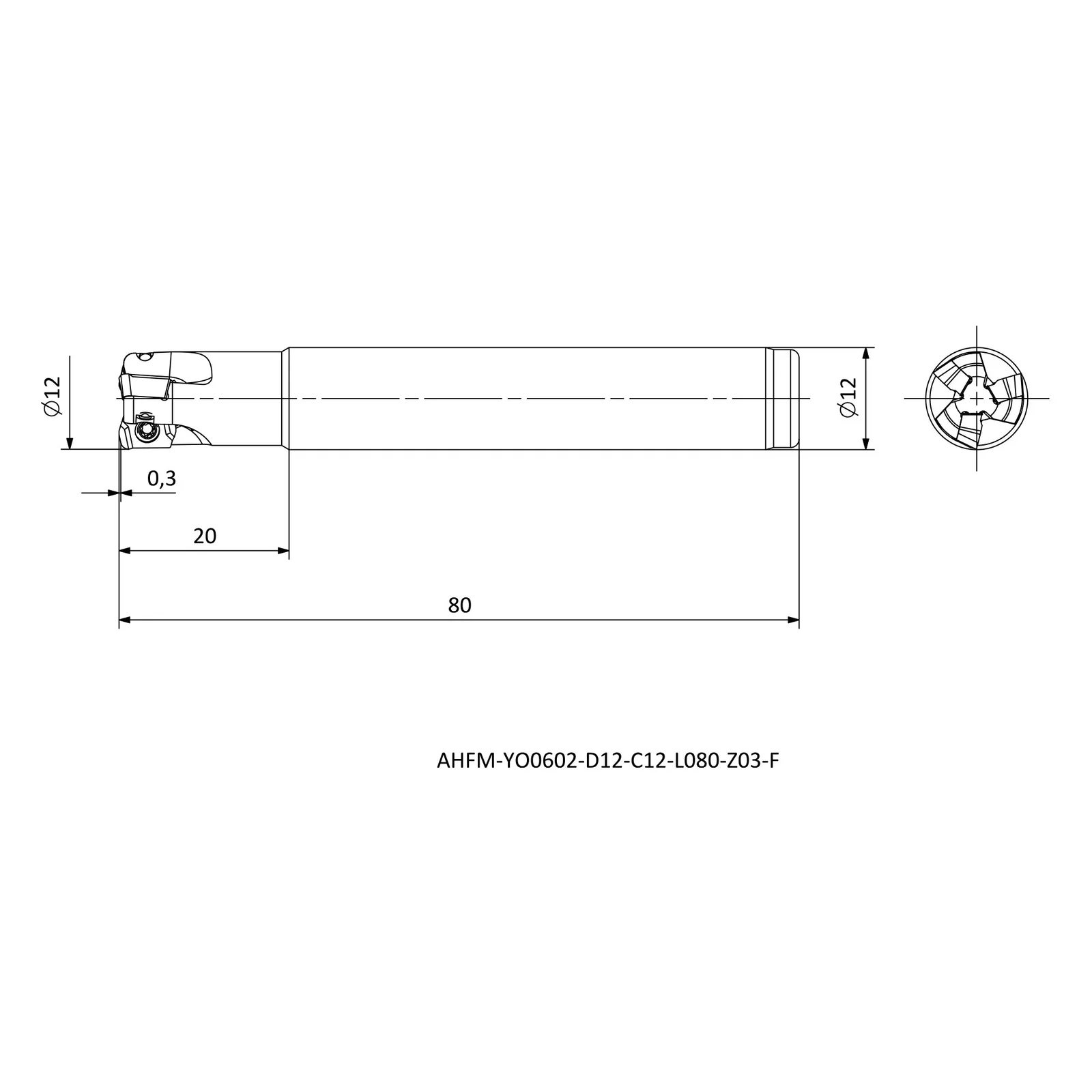 AHFM-YO0602-D12-C12-L080-Z03-F &mdash; dimensioned drawing