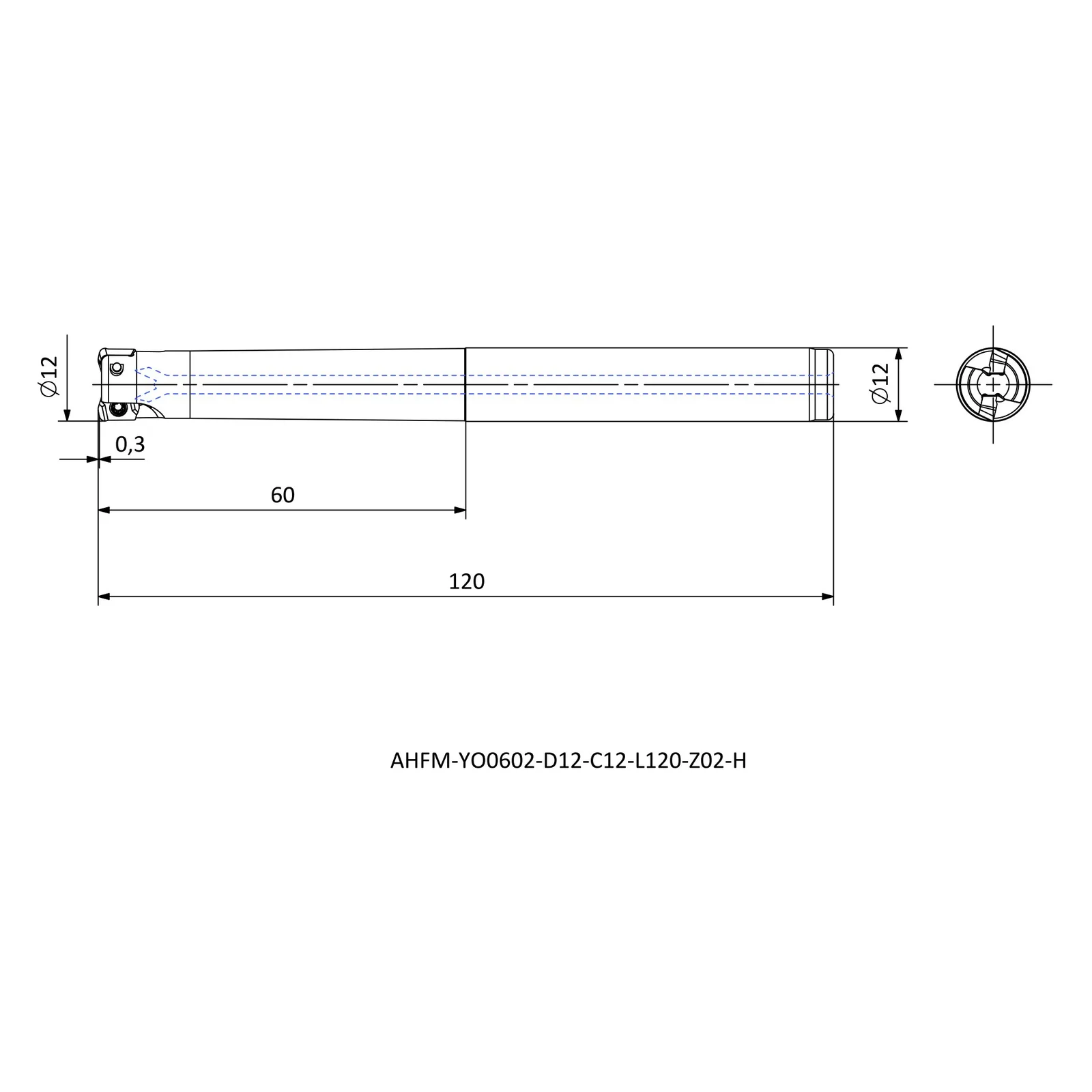 AHFM-YO0602-D12-C12-L120-Z02-H &mdash; dimensioned drawing