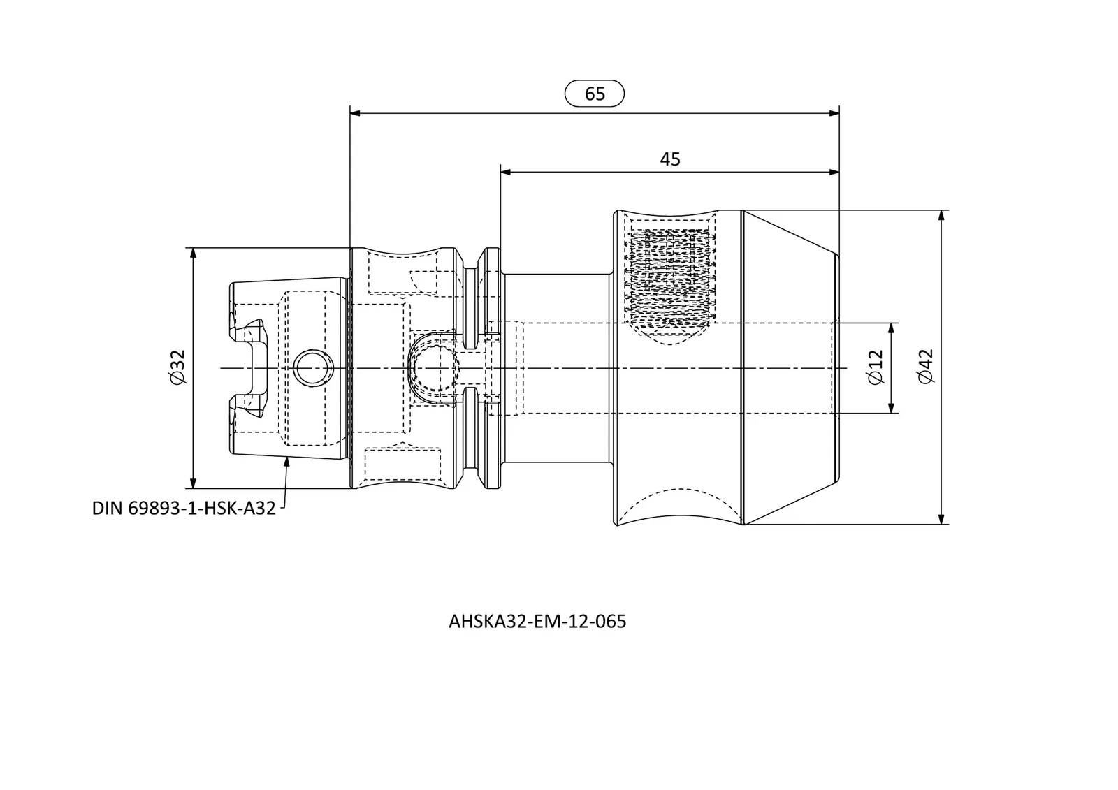 AHSKA32-EM-12-065 &mdash; dimensioned drawing