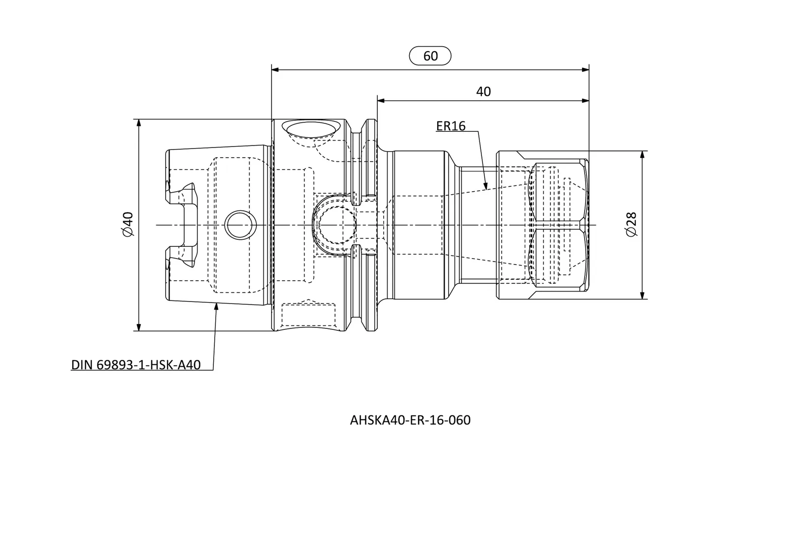AHSKA40-ER-16-060 &mdash; dimensioned drawing