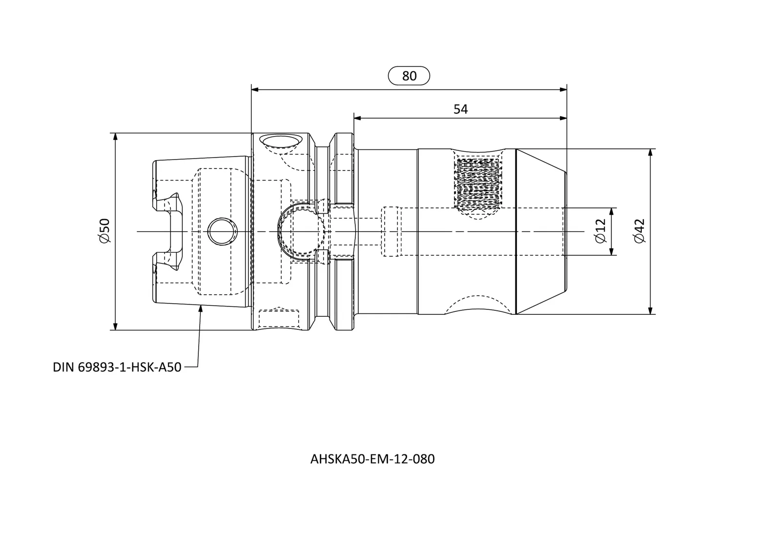 AHSKA50-EM-12-080 &mdash; dimensioned drawing
