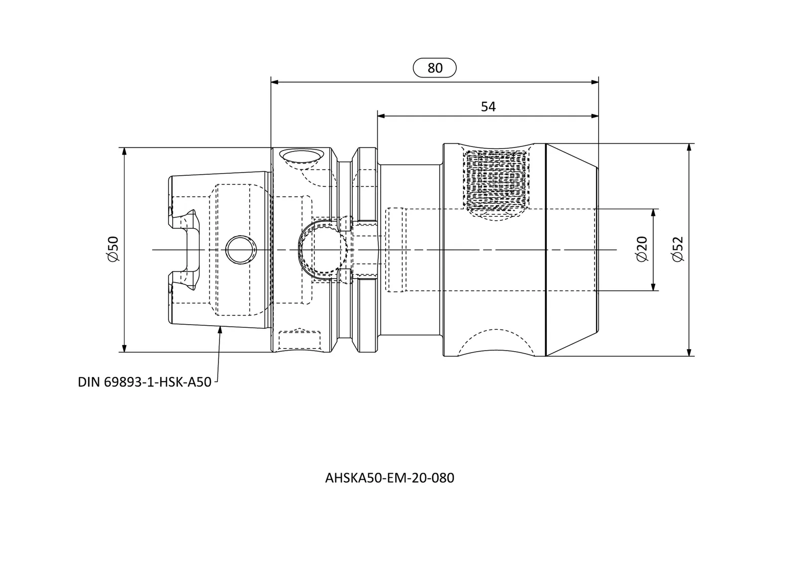AHSKA50-EM-20-080 &mdash; dimensioned drawing