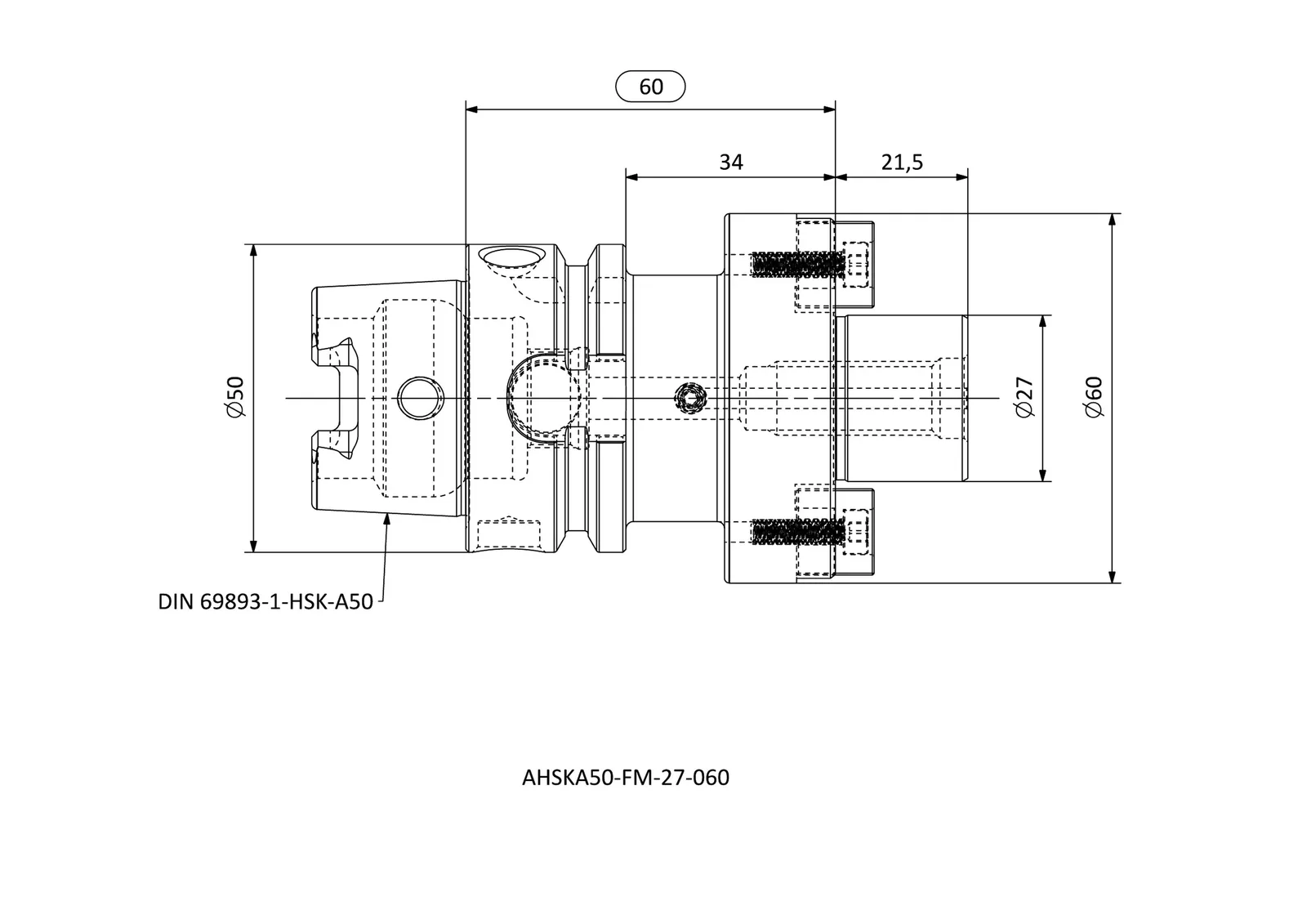 AHSKA50-FM-27-060 &mdash; dimensioned drawing