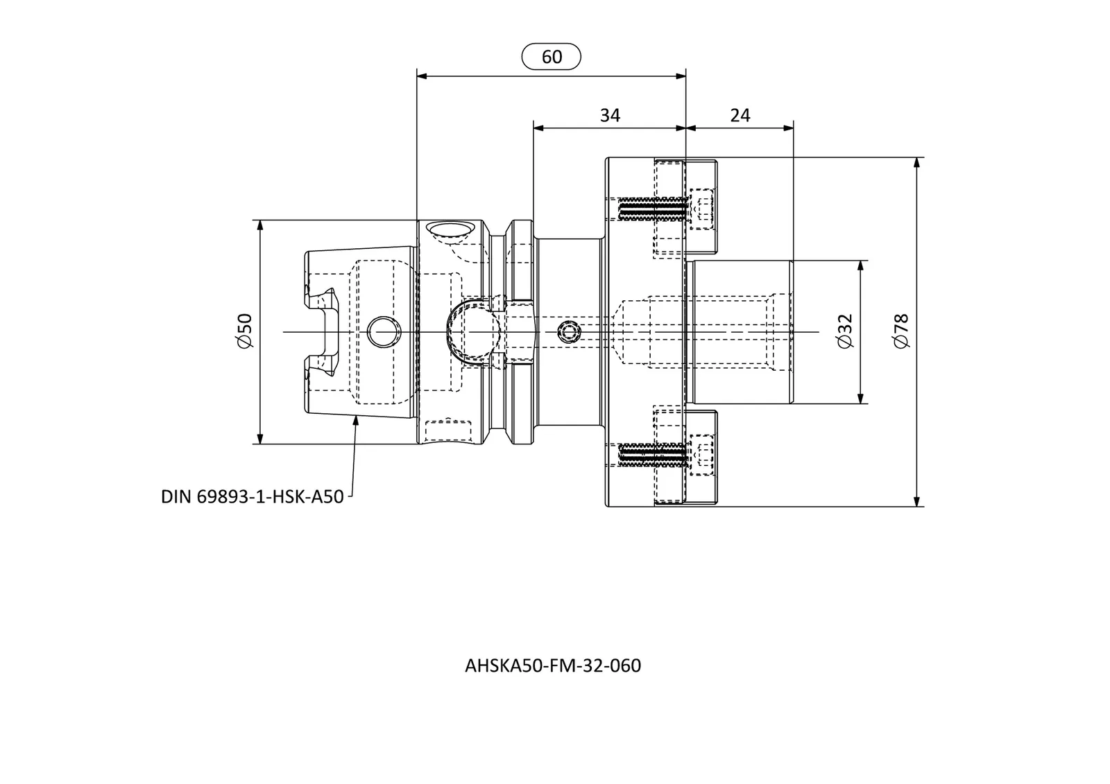 AHSKA50-FM-32-060 &mdash; dimensioned drawing