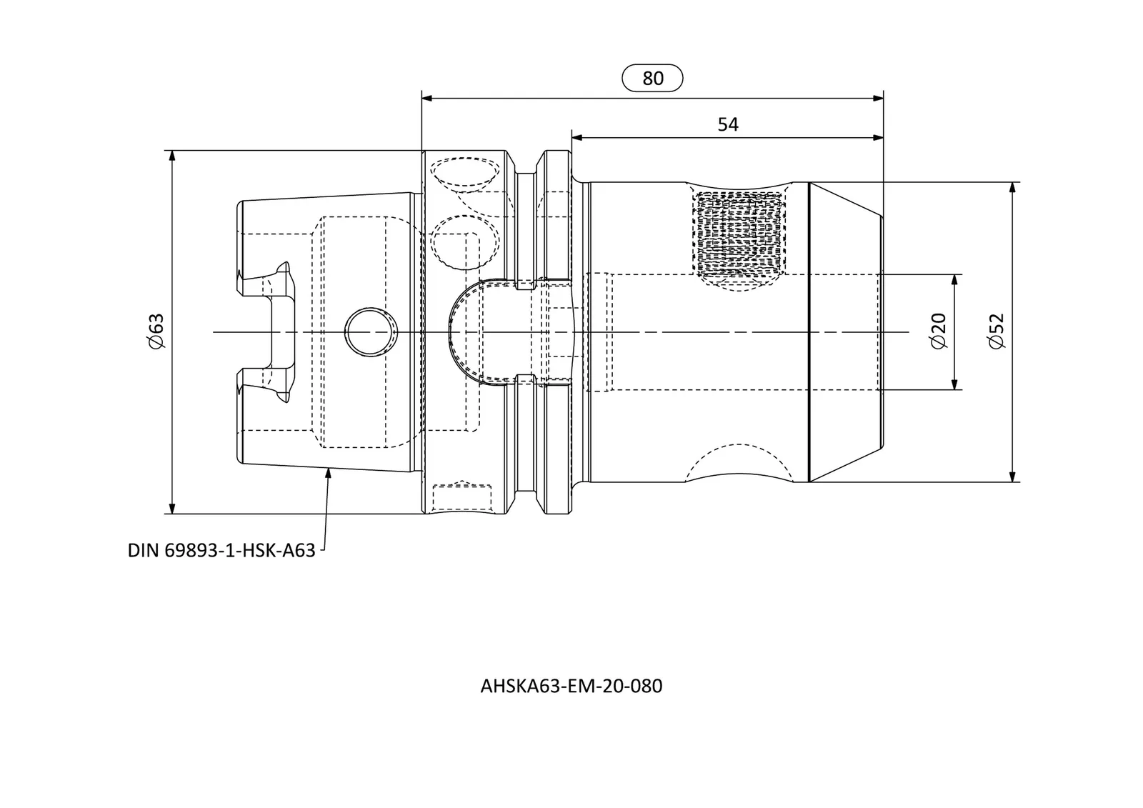AHSKA63-EM-20-080 &mdash; dimensioned drawing