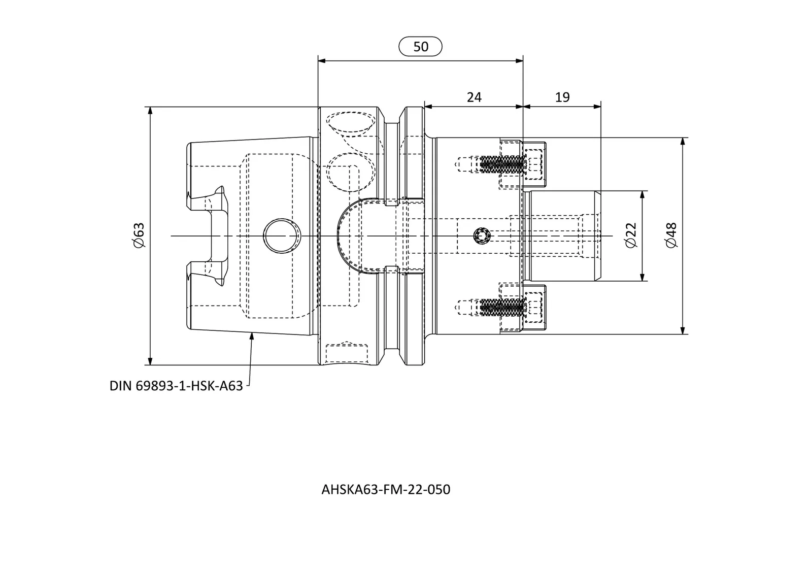 AHSKA63-FM-22-050 &mdash; dimensioned drawing