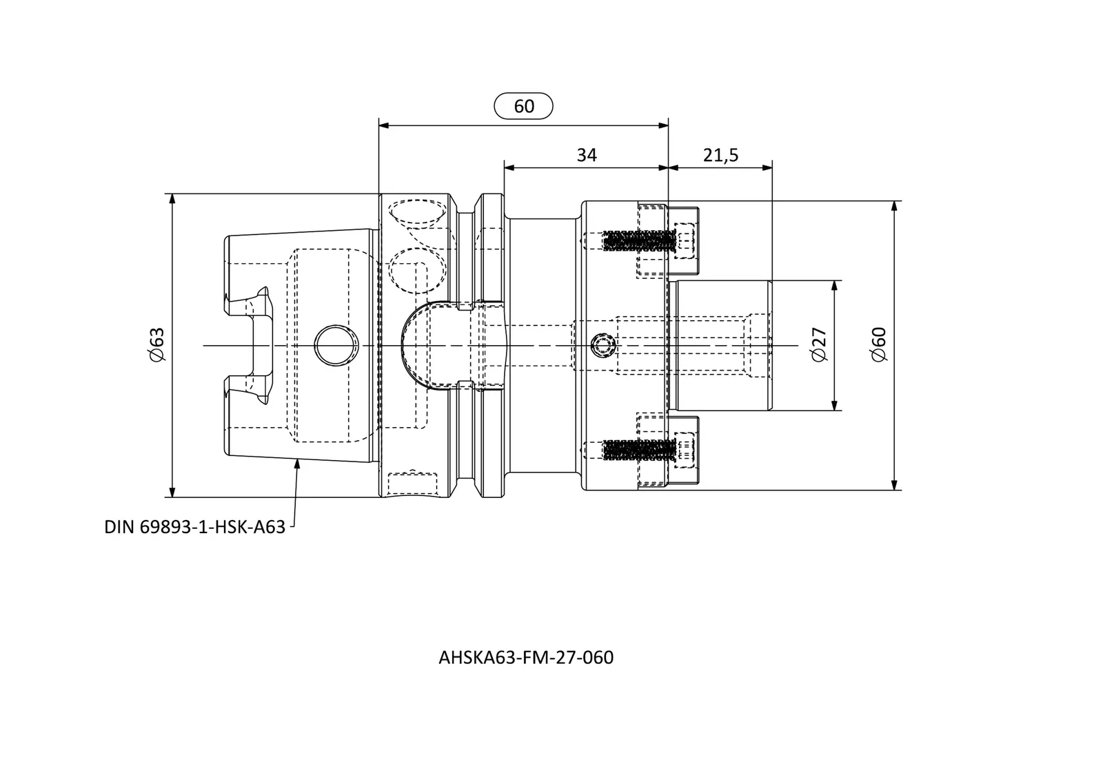 AHSKA63-FM-27-060 &mdash; dimensioned drawing