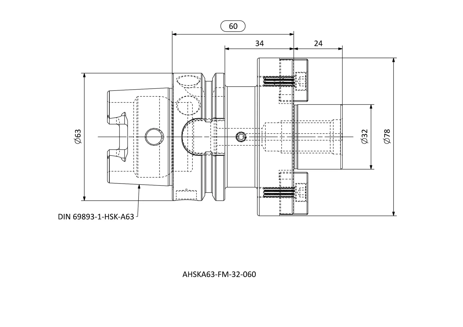 AHSKA63-FM-32-060 &mdash; dimensioned drawing