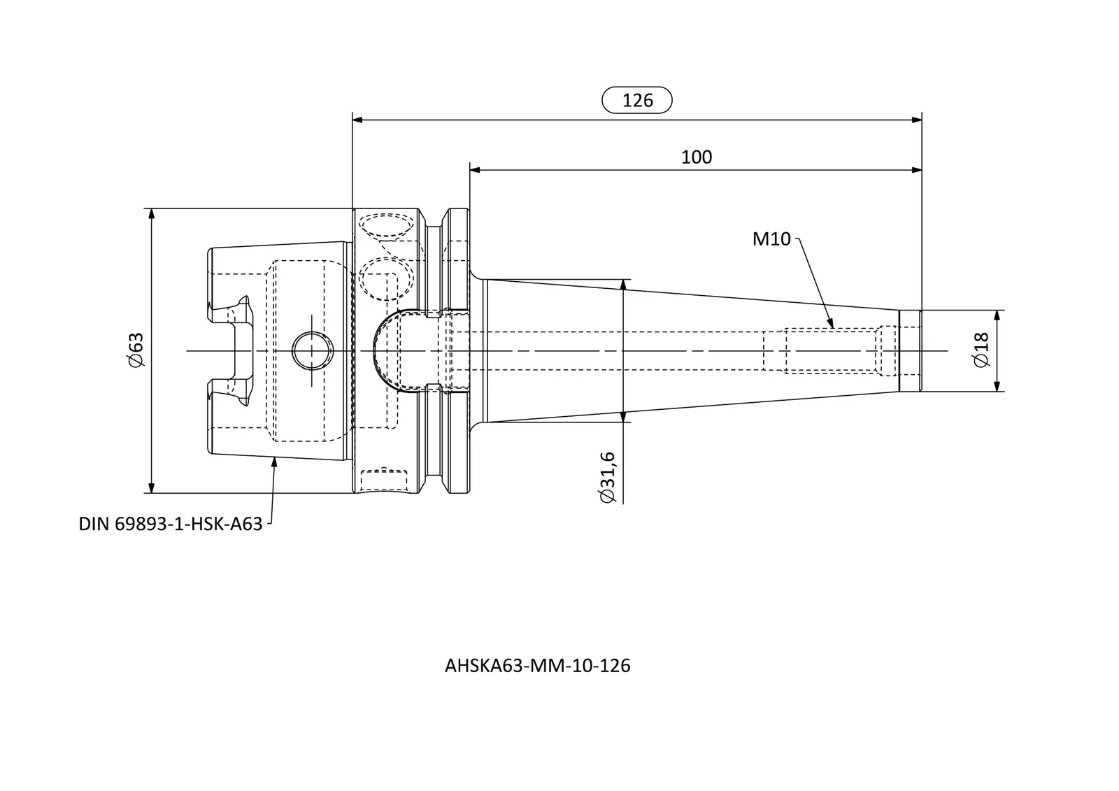 AHSKA63-MM-10-126 &mdash; dimensioned drawing