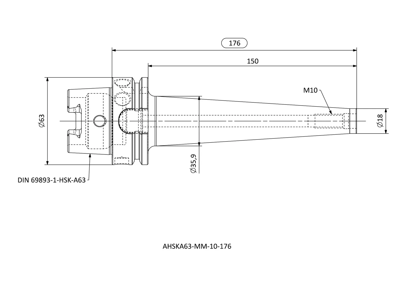 AHSKA63-MM-10-176 &mdash; dimensioned drawing