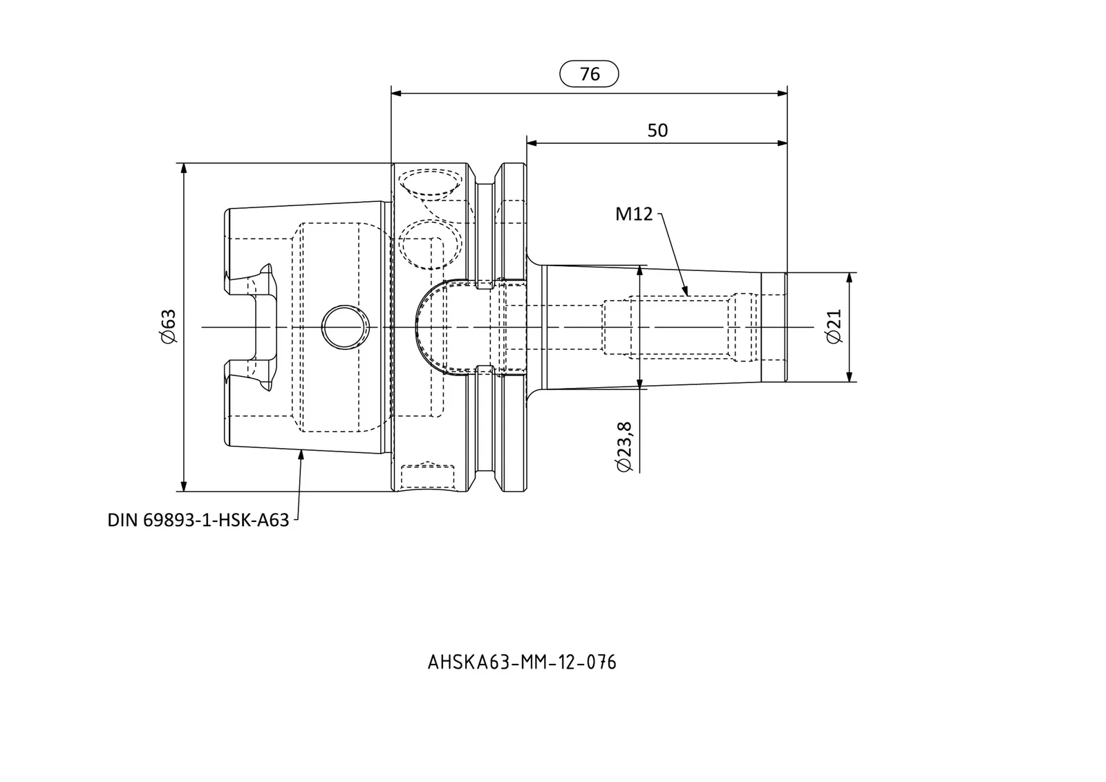AHSKA63-MM-12-076 &mdash; dimensioned drawing